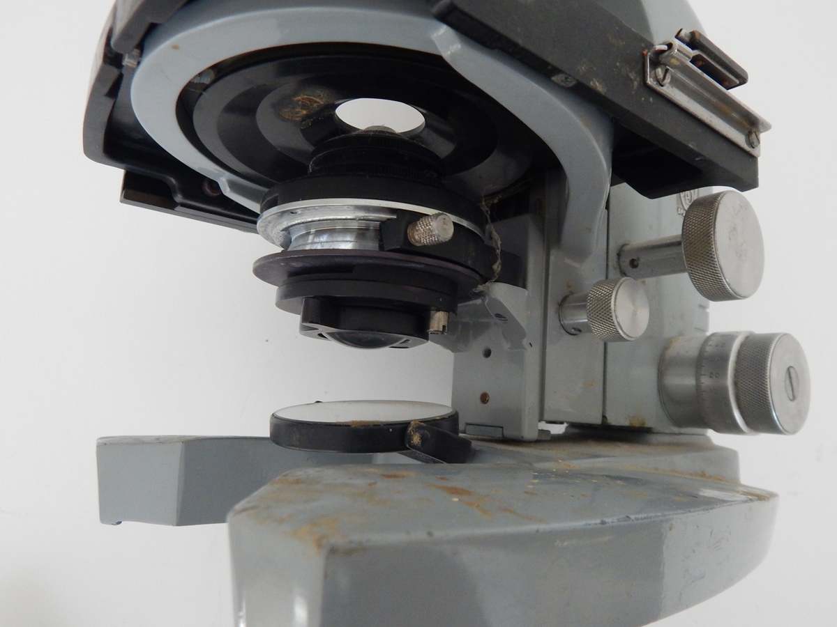 Vintage AO Spencer Trinocular Microscope with Light