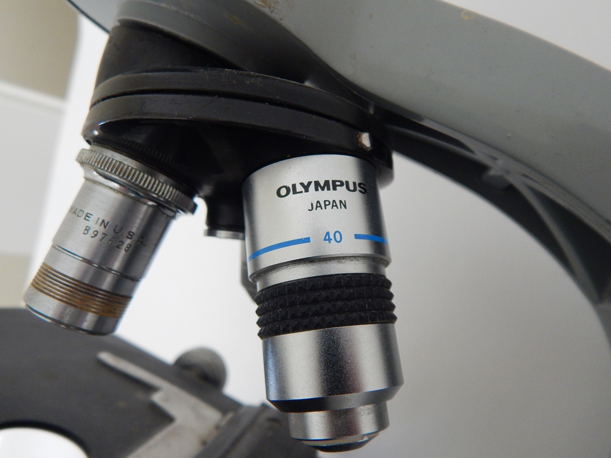 Vintage AO Spencer Trinocular Microscope with Light