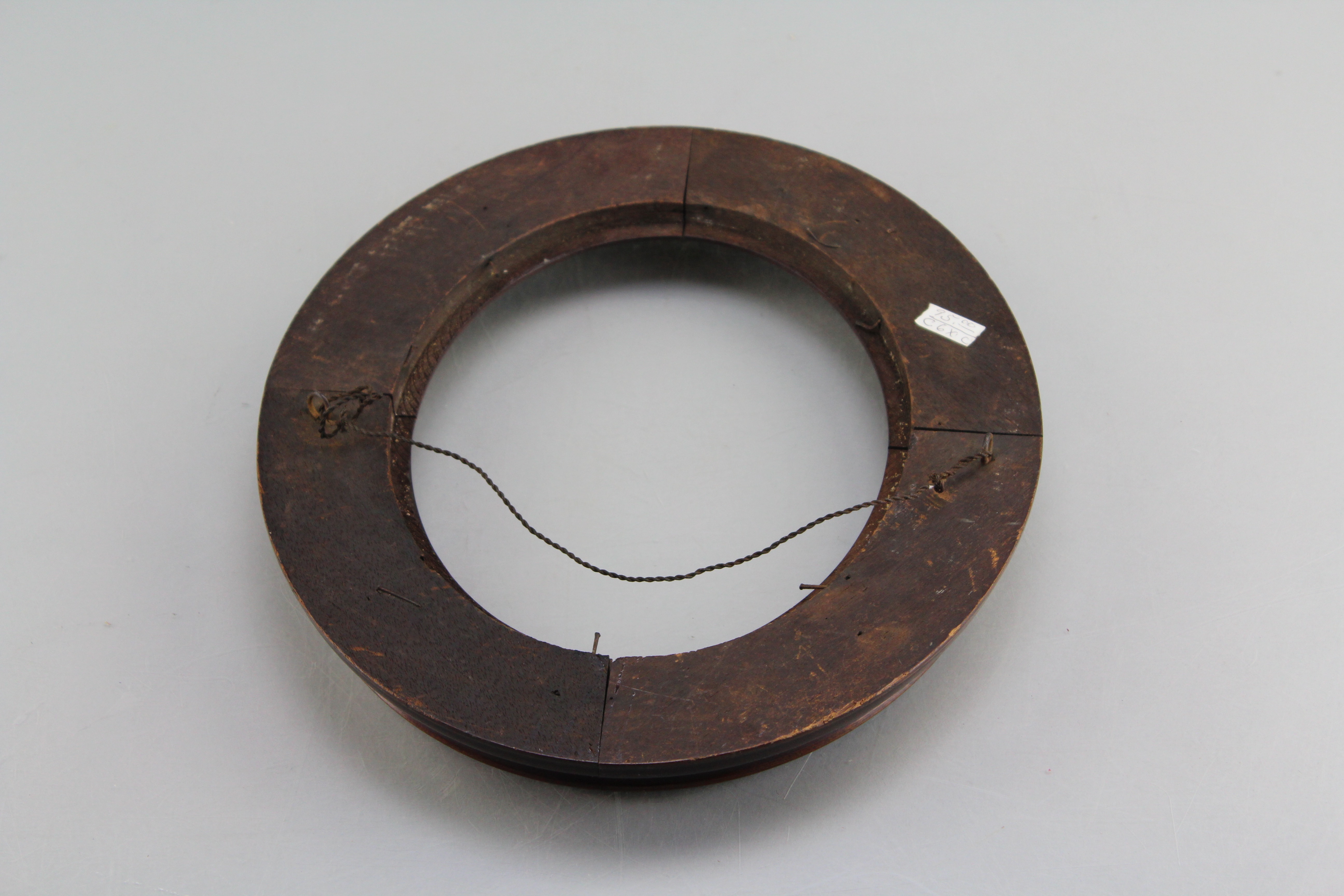 Assortment of Oval Wooden Framed Portrait Photos and Empty Frames