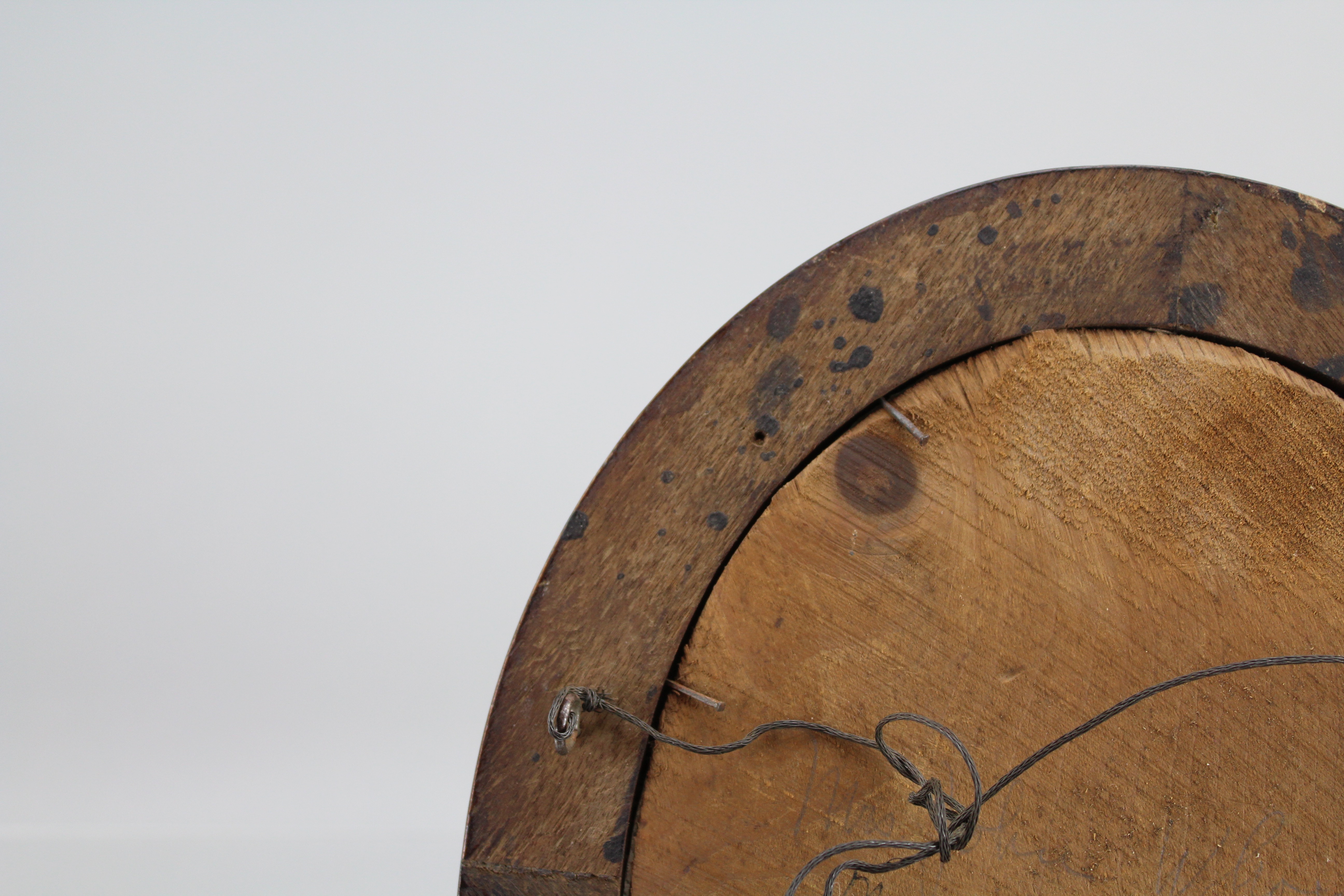 Assortment of Oval Wooden Framed Portrait Photos and Empty Frames