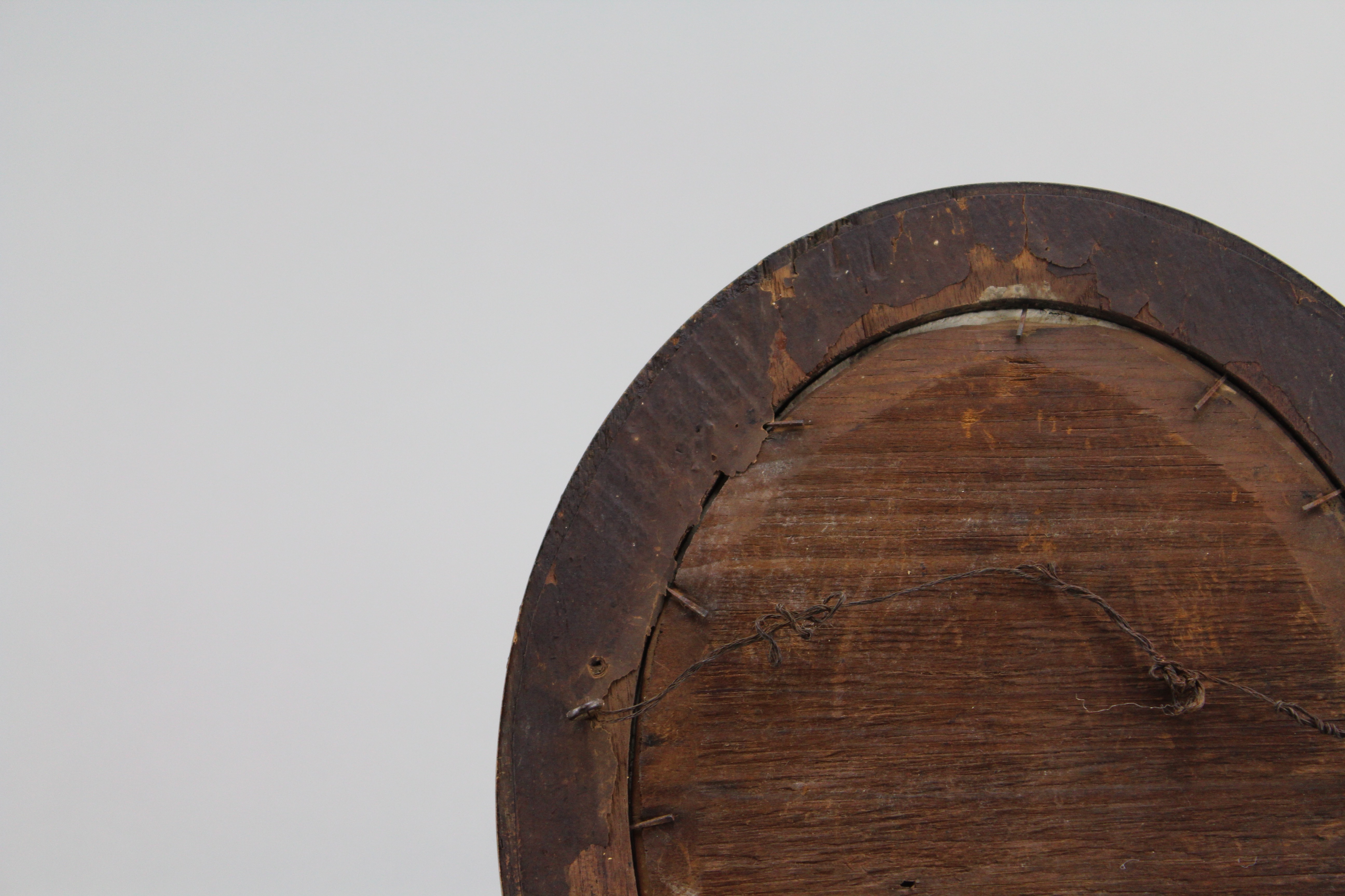 Assortment of Oval Wooden Framed Portrait Photos and Empty Frames