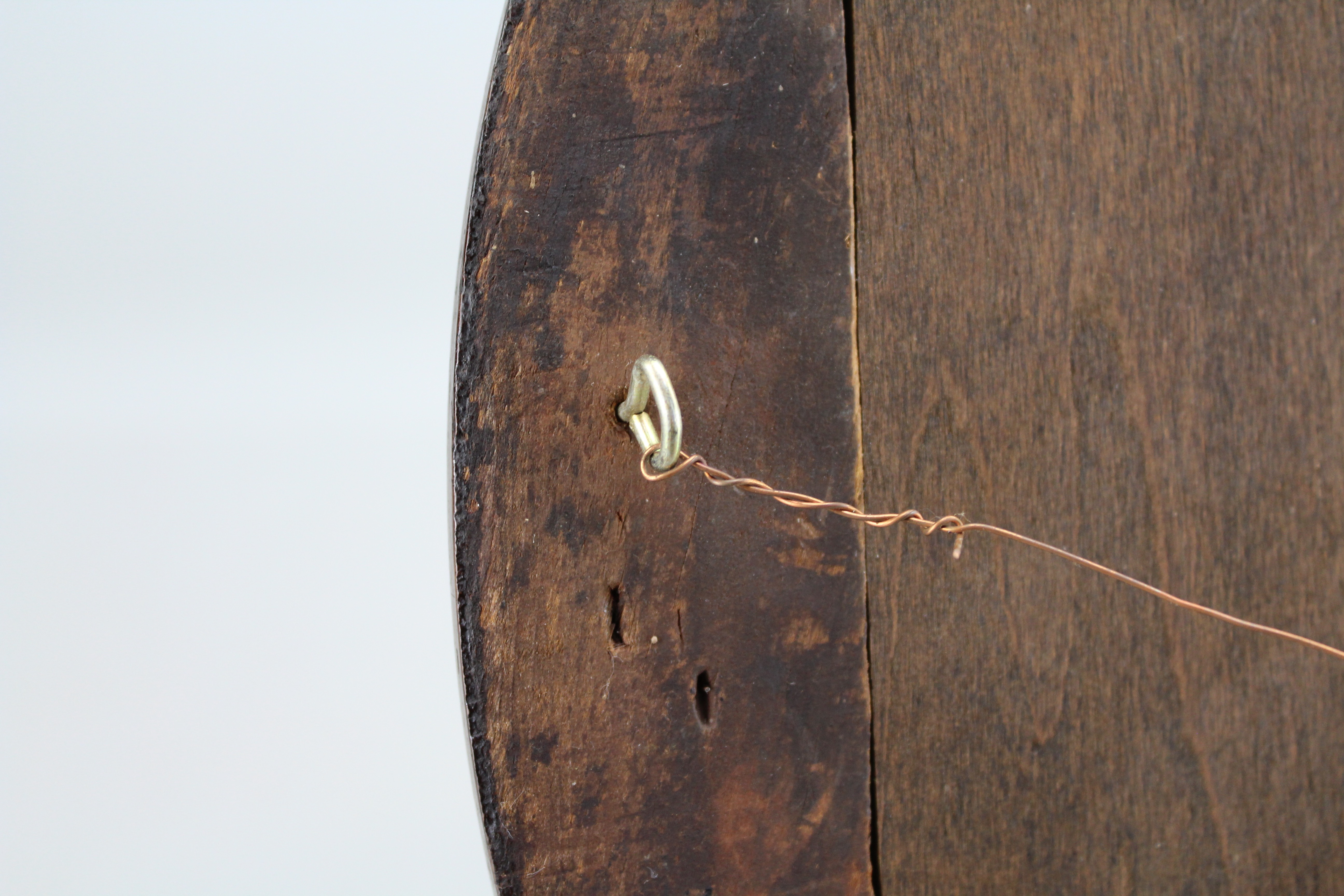 Assortment of Oval Wooden Framed Needle Point Art and Empty Frame