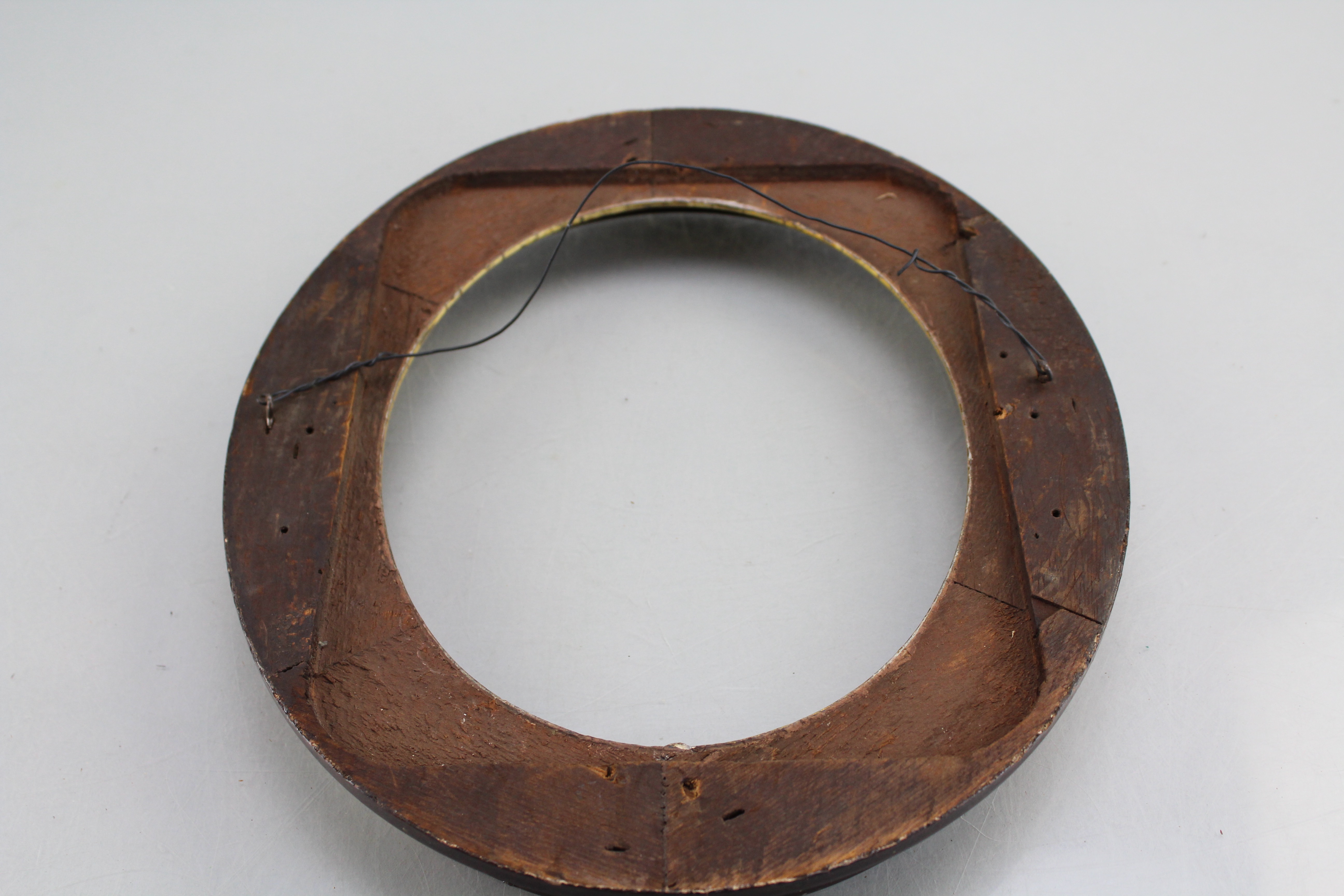 Assortment of Oval Wooden Framed Needle Point Art and Empty Frame