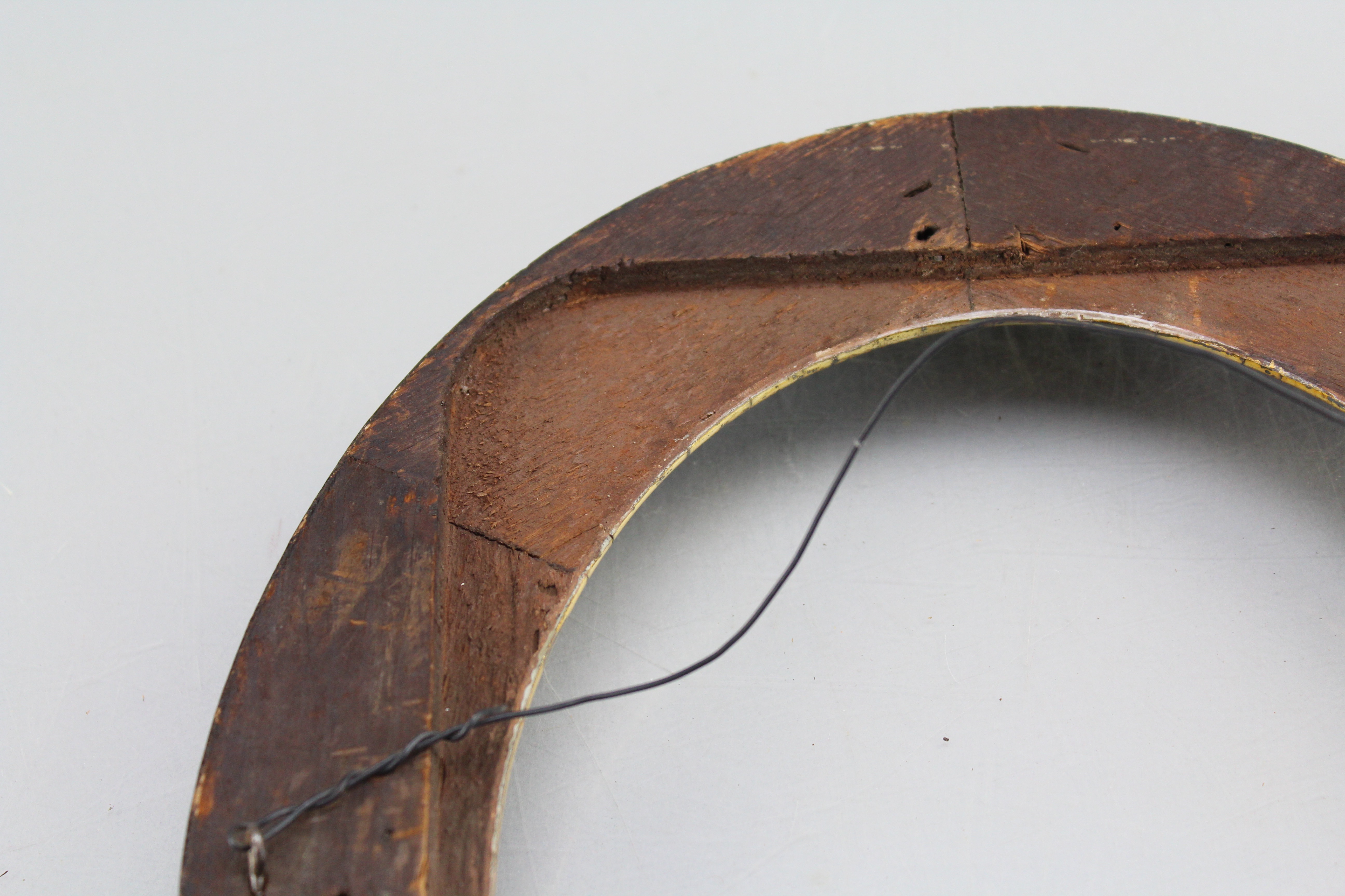 Assortment of Oval Wooden Framed Needle Point Art and Empty Frame