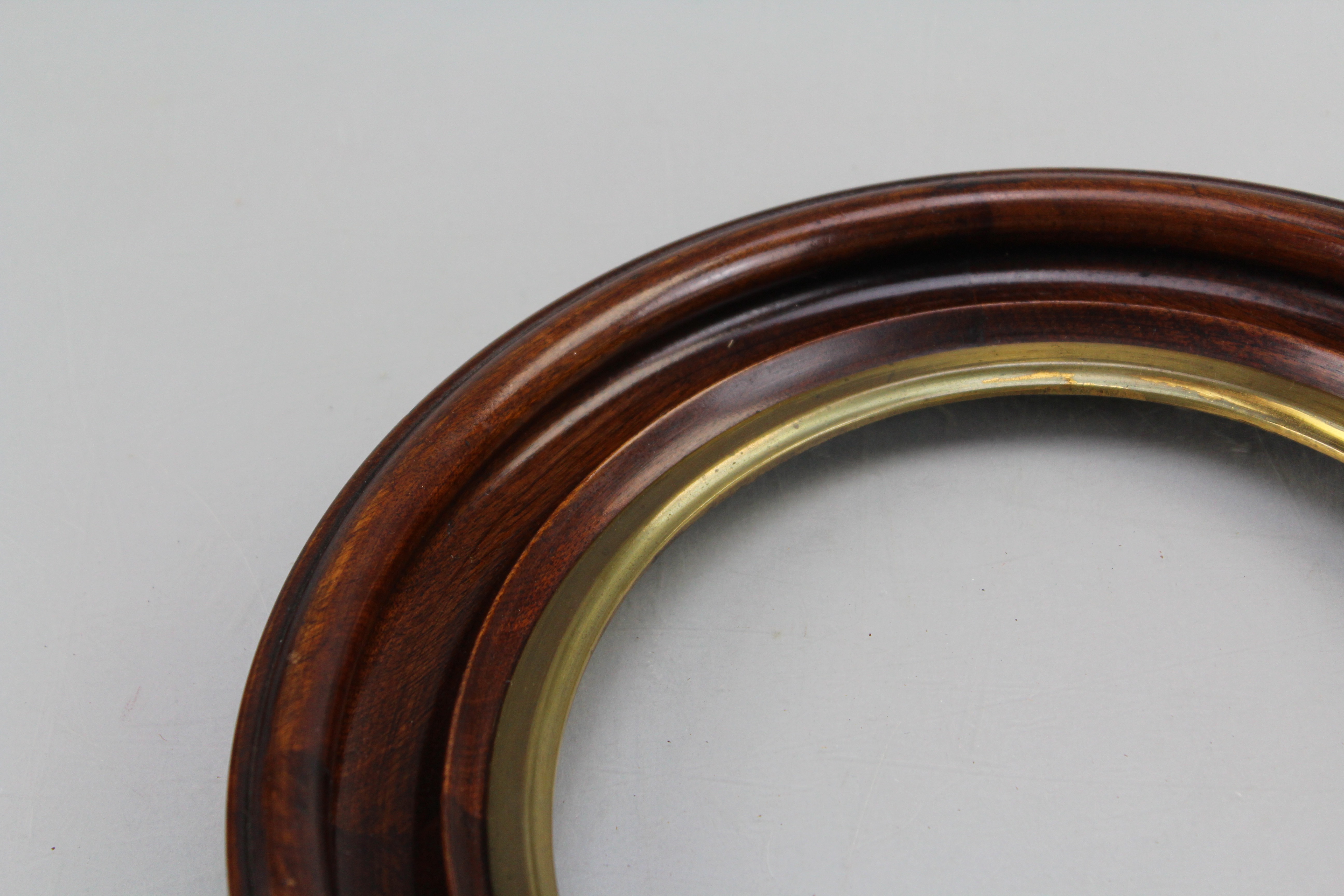 Assortment of Oval Wooden Framed Needle Point Art and Empty Frame