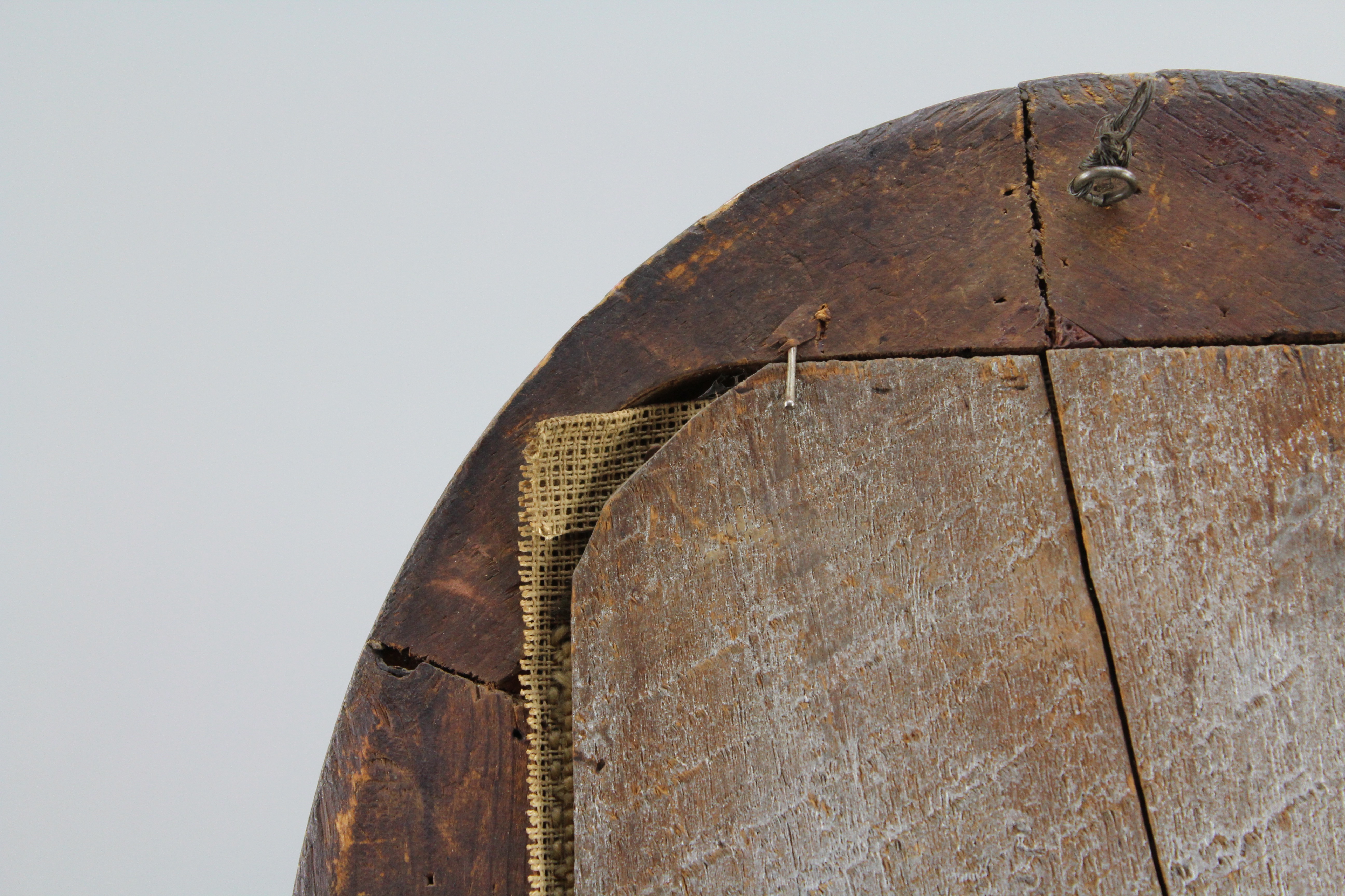 Assortment of Oval Wooden Framed Needle Point Art and Empty Frame