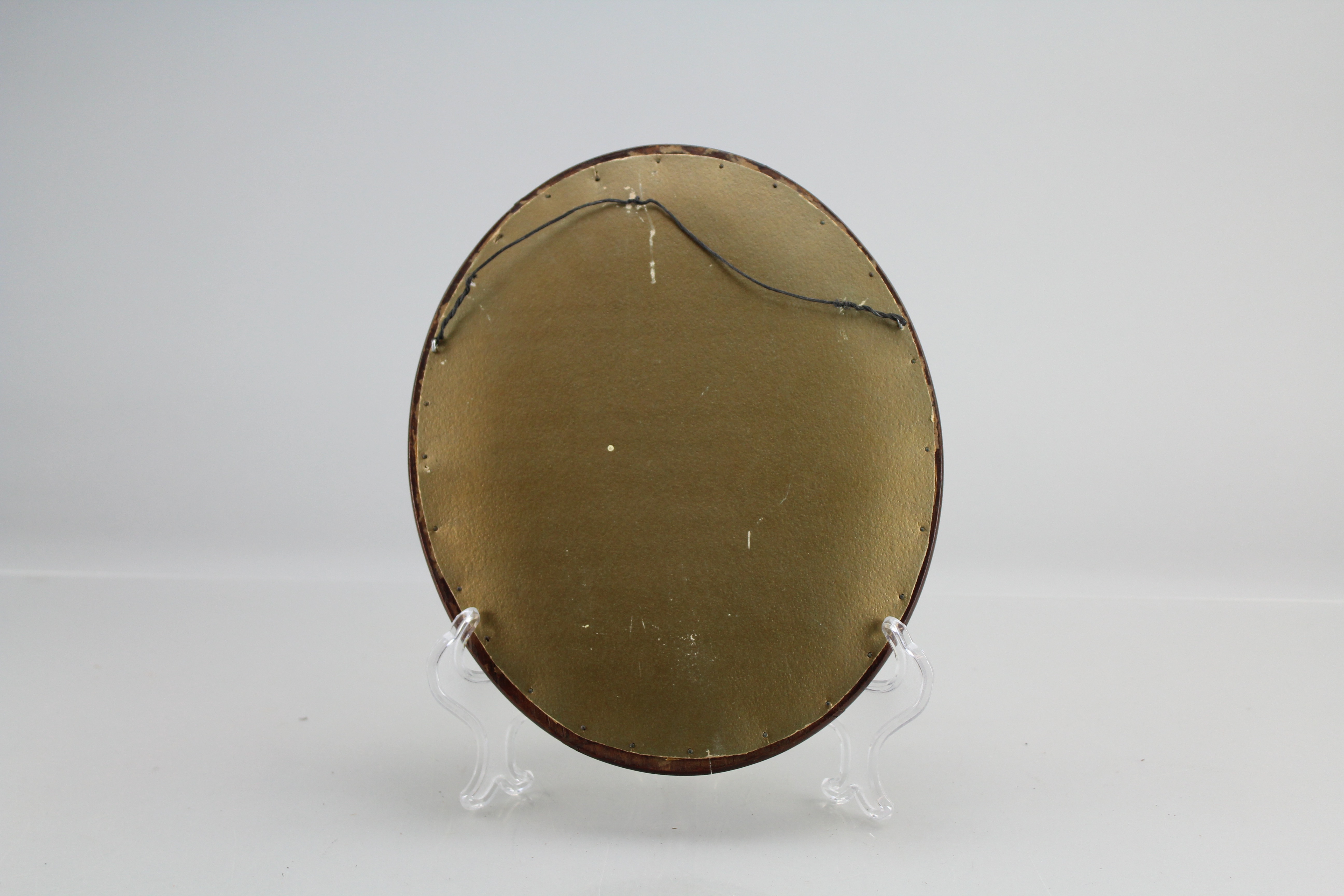 Assortment of Oval Wooden Framed Needle Point Art and Empty Frame