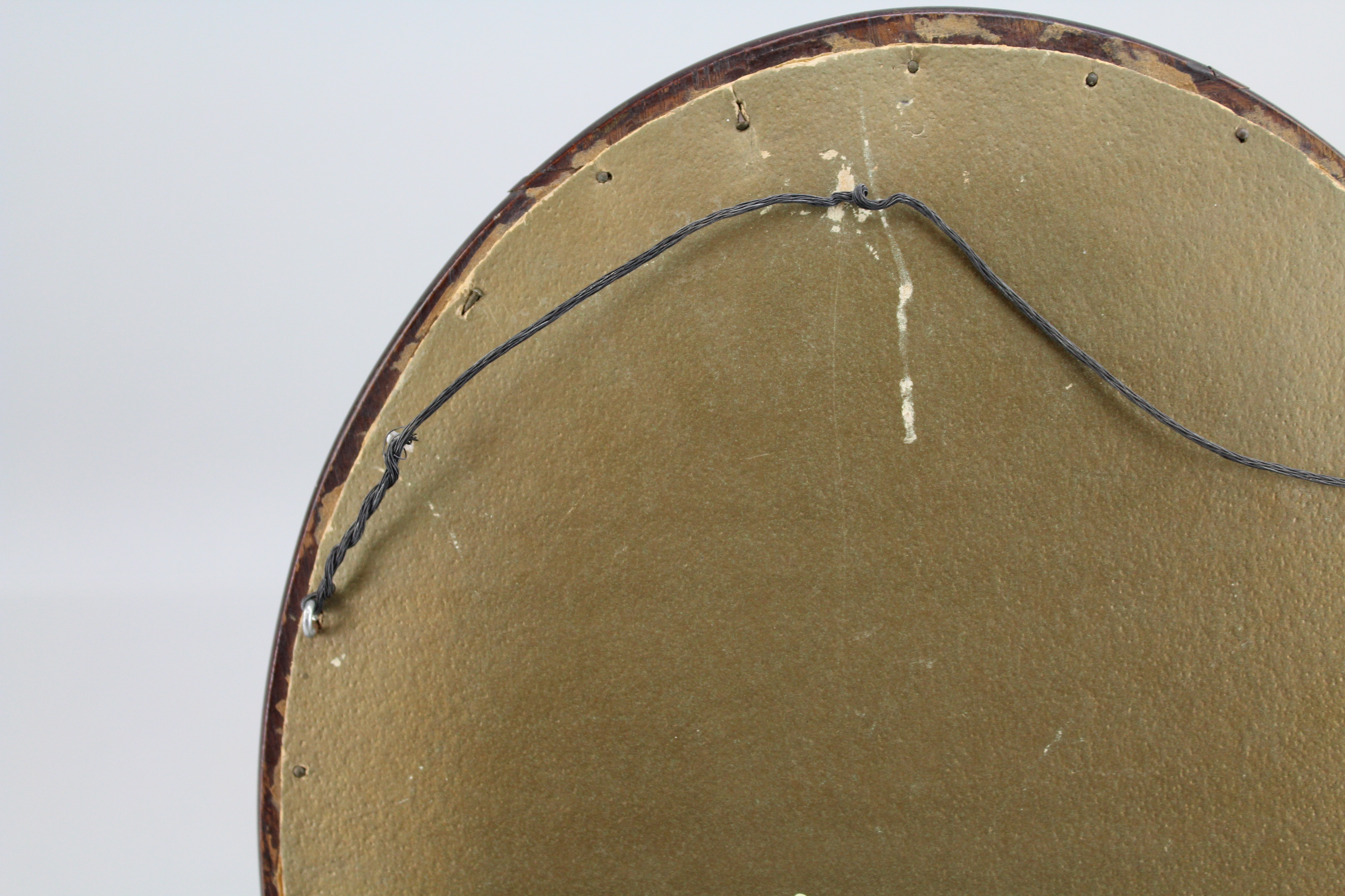 Assortment of Oval Wooden Framed Needle Point Art and Empty Frame