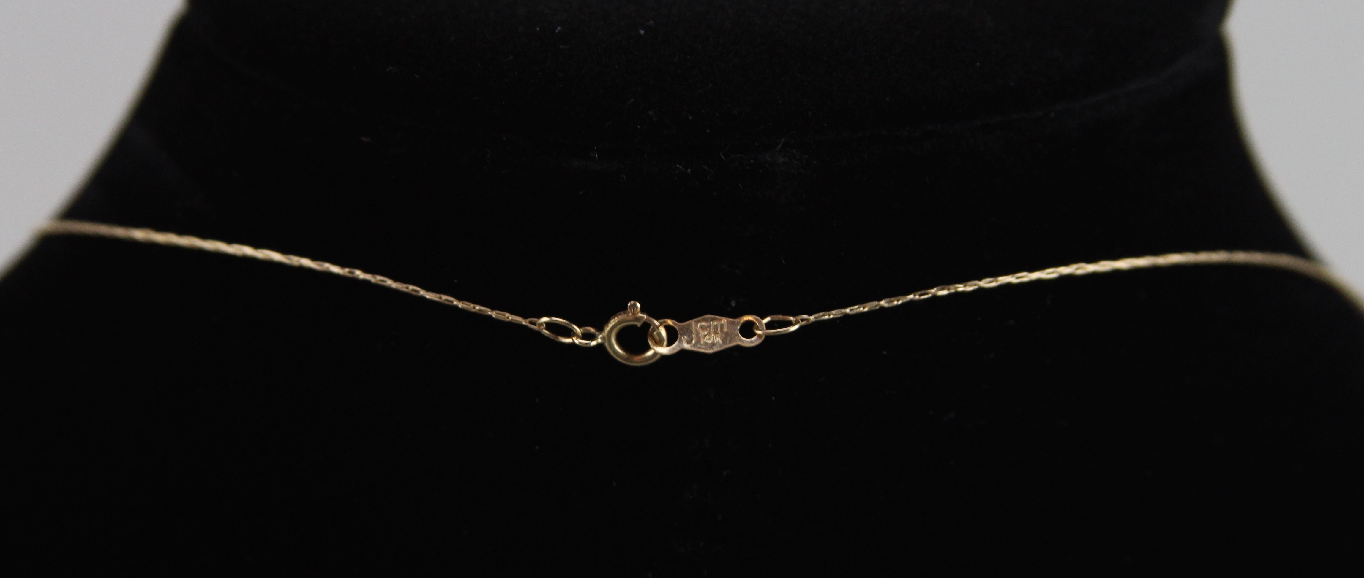 14K Golden Heart Pendant Necklace With Thin Chain