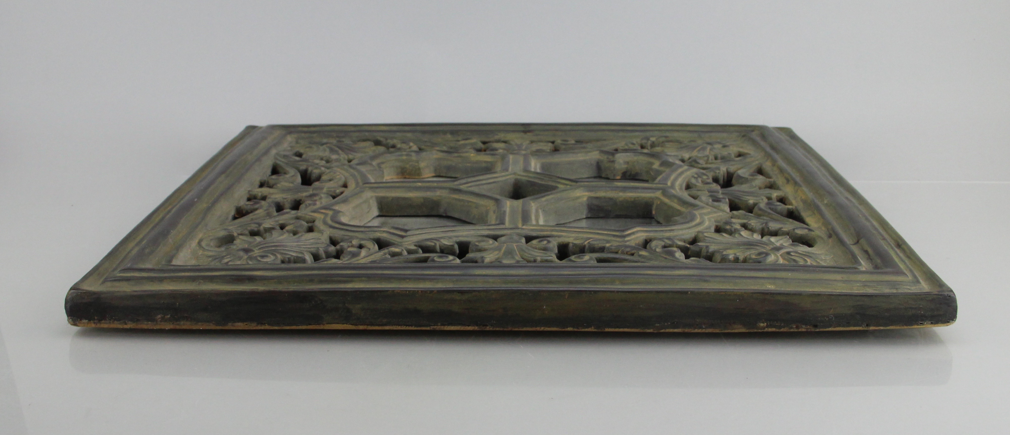 Vintage Decorative Mirror Framed In Wood