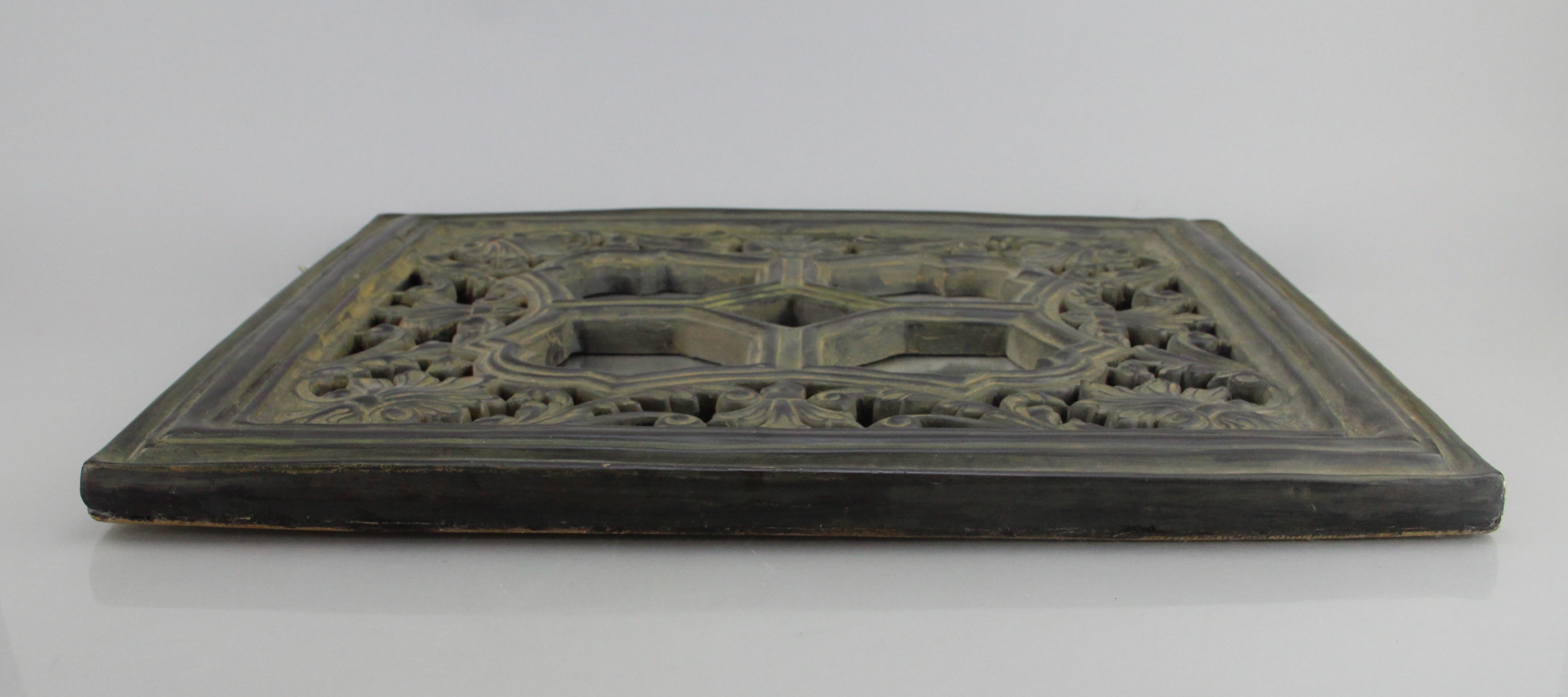 Vintage Decorative Mirror Framed In Wood