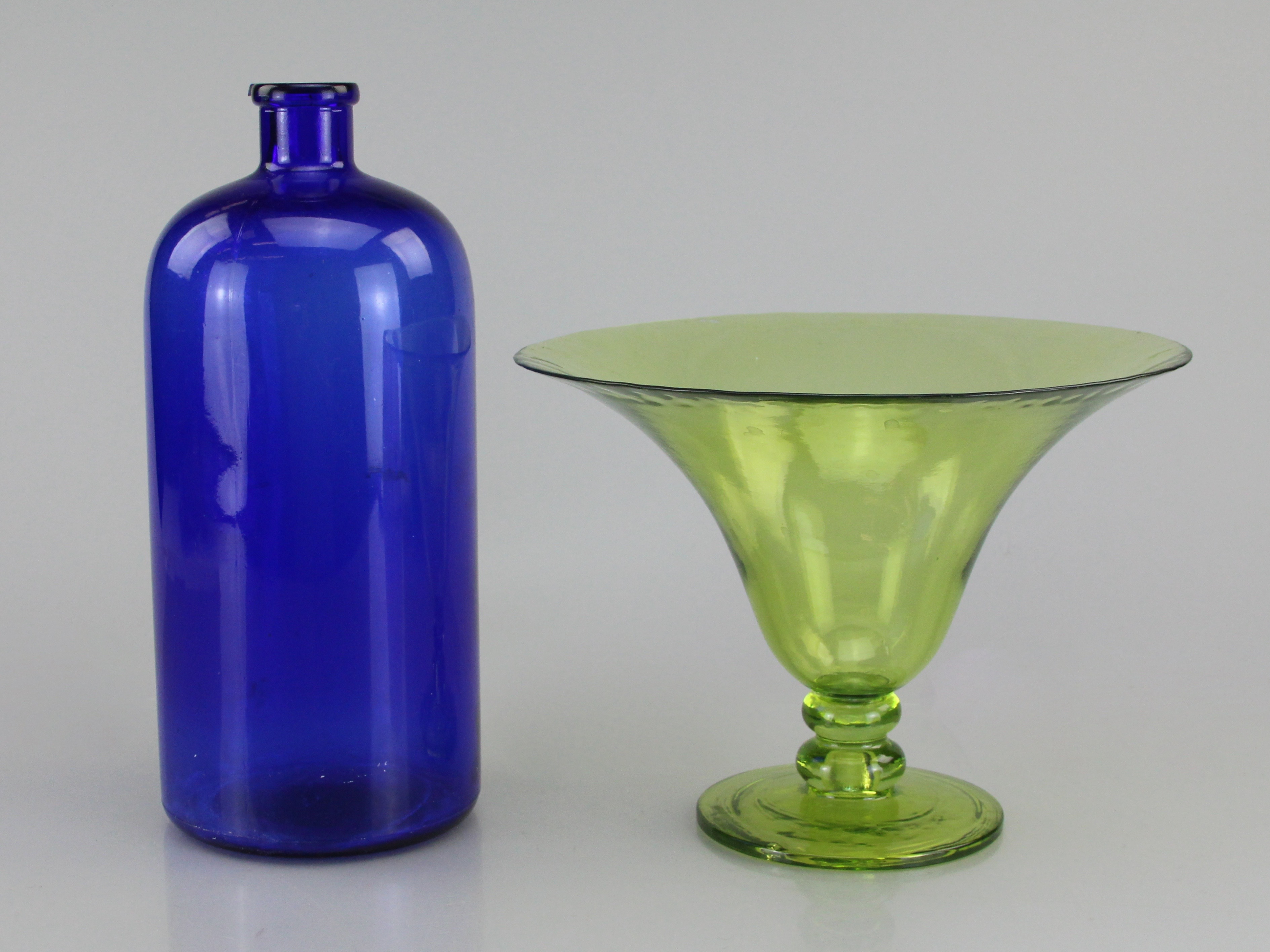 Vintage Glassware Bottle And Bowl Assortment