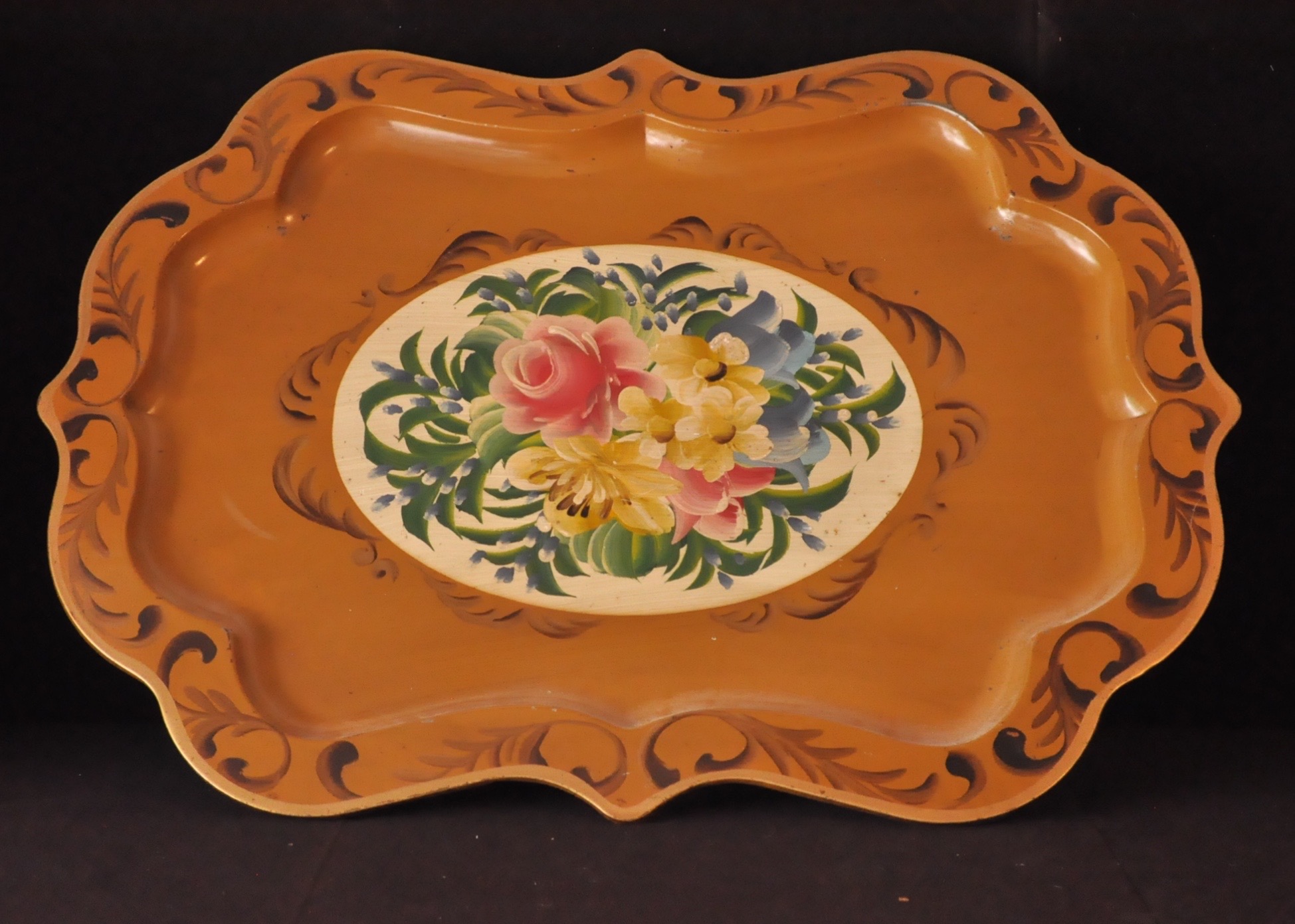 Painted Metal Serving Tray
