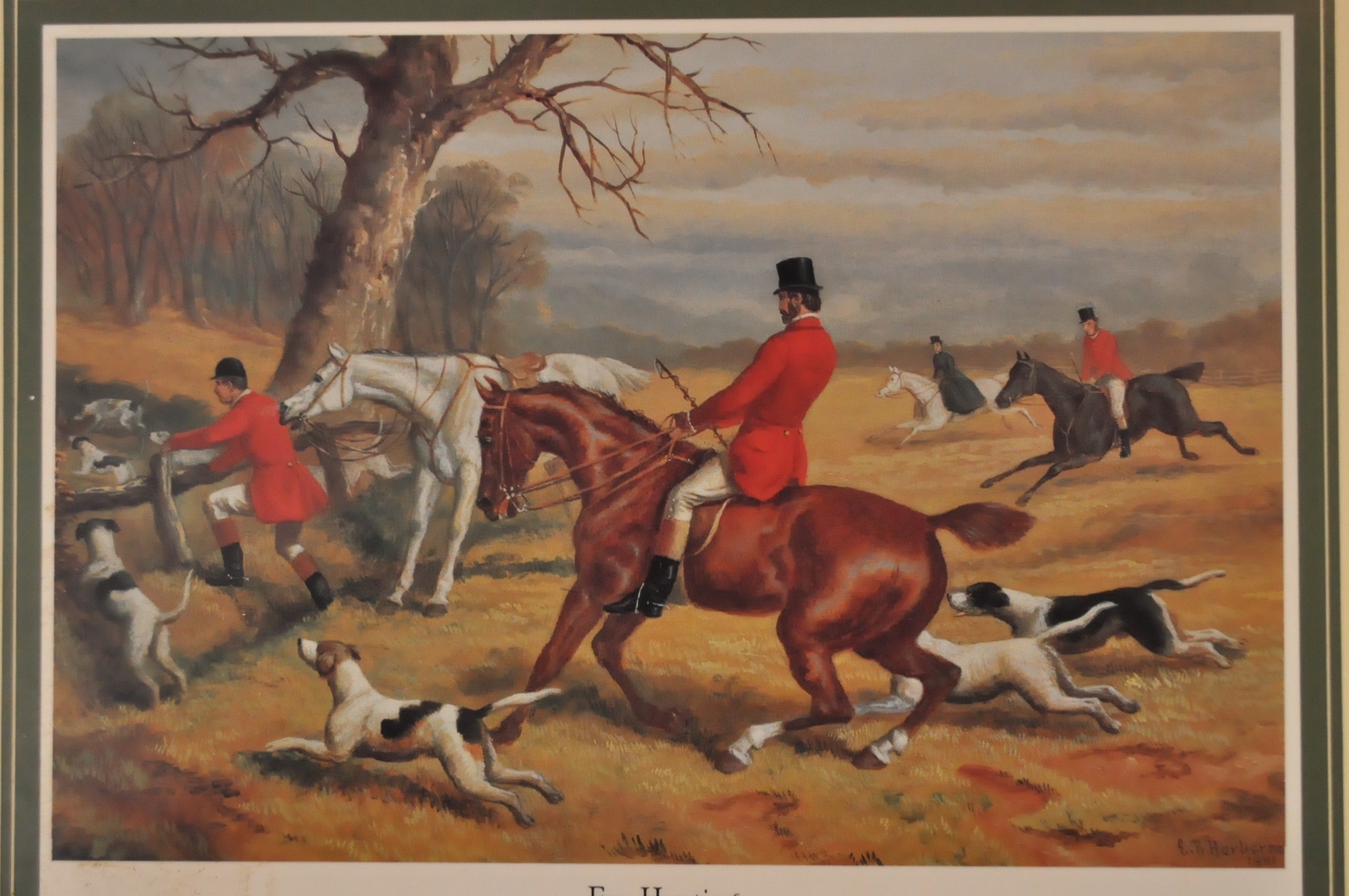 Fox Hunt Placemats and Cloth Napkins