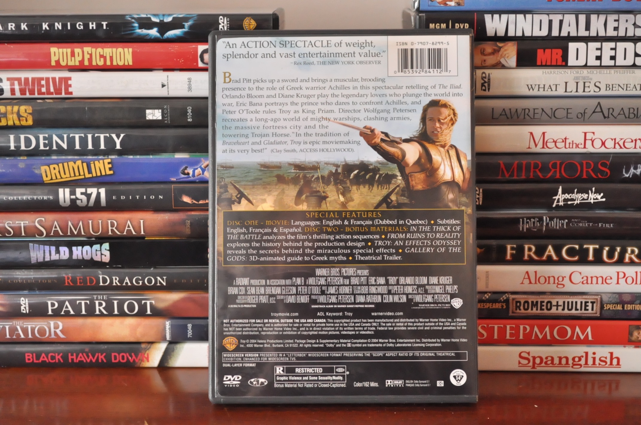 Box of DVDs and Audio Books