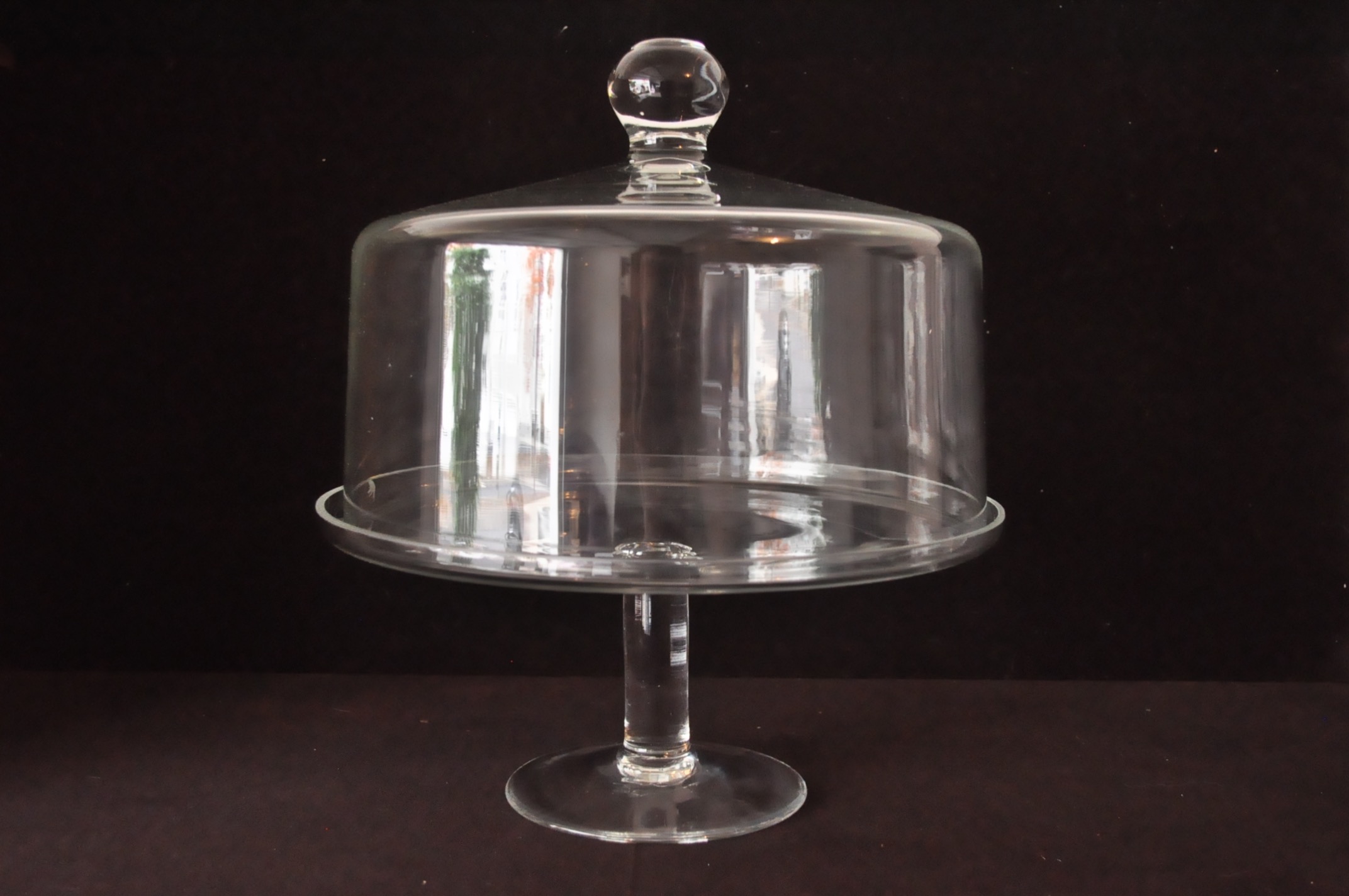 Clear Glass Cake Plate and Pitcher