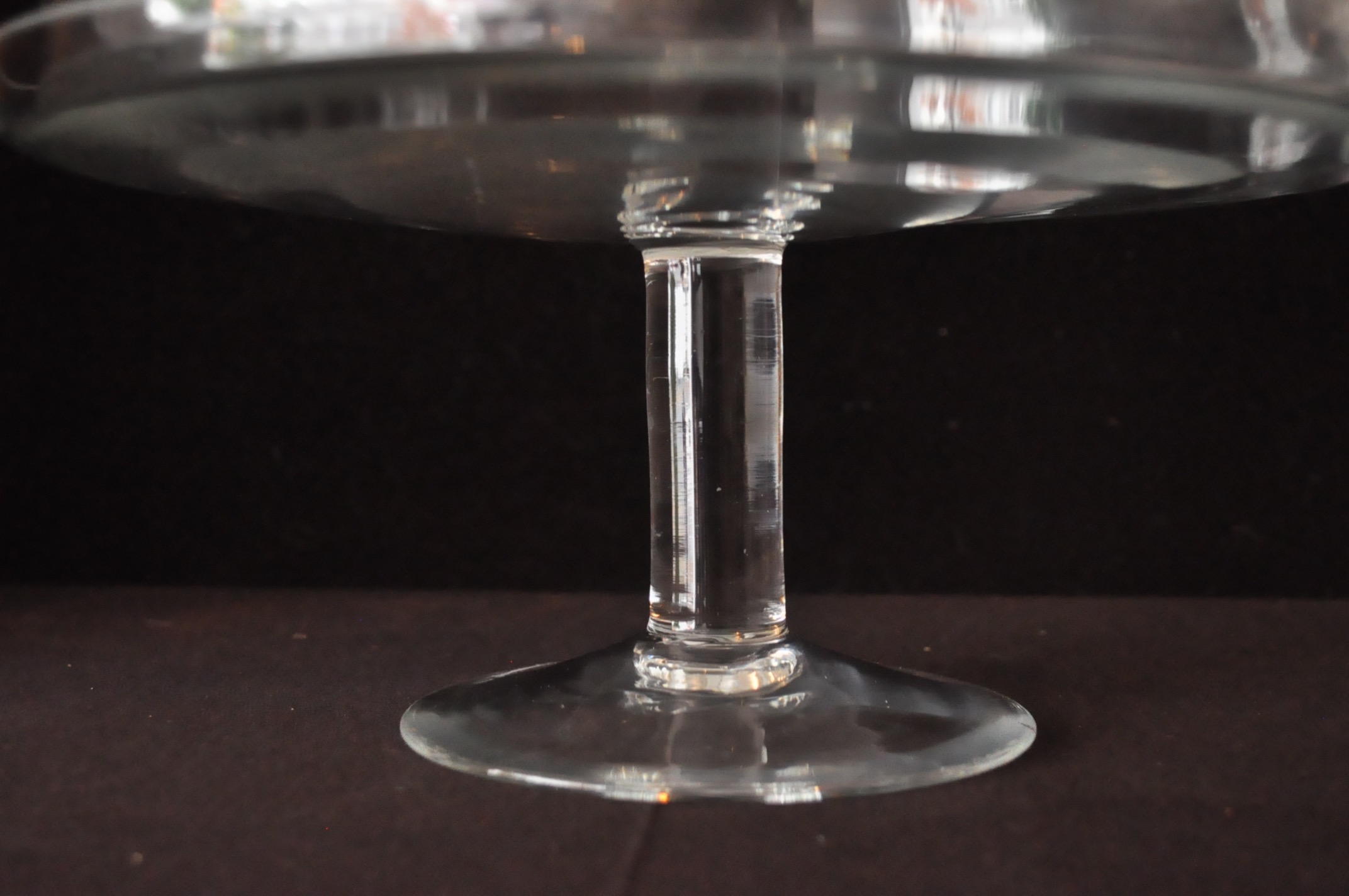 Clear Glass Cake Plate and Pitcher