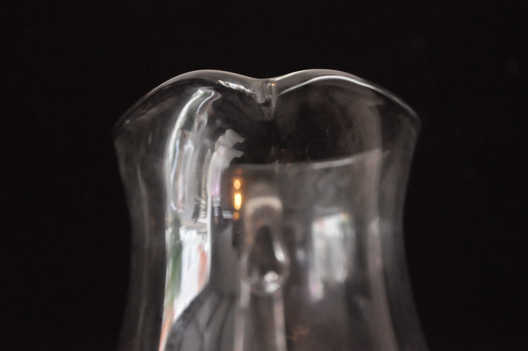 Clear Glass Cake Plate and Pitcher