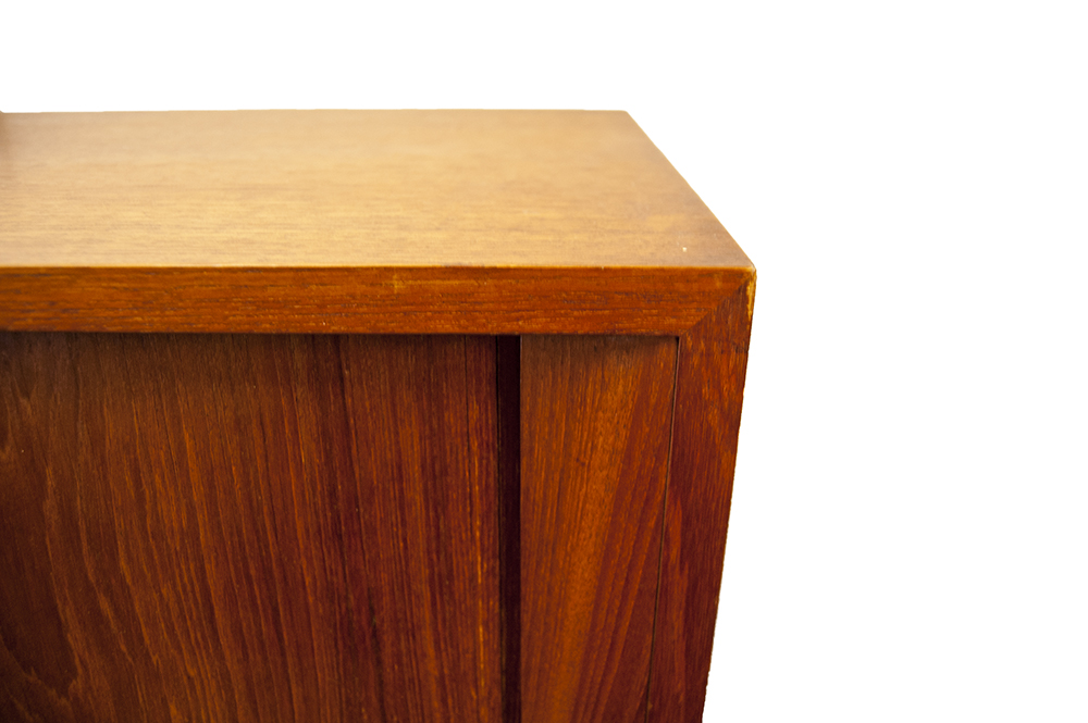 Danish Teak Tambour Credenza, Style of Ib Kofod Larsen