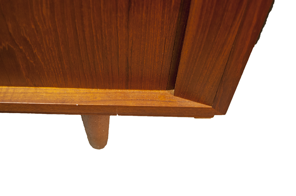 Danish Teak Tambour Credenza, Style of Ib Kofod Larsen