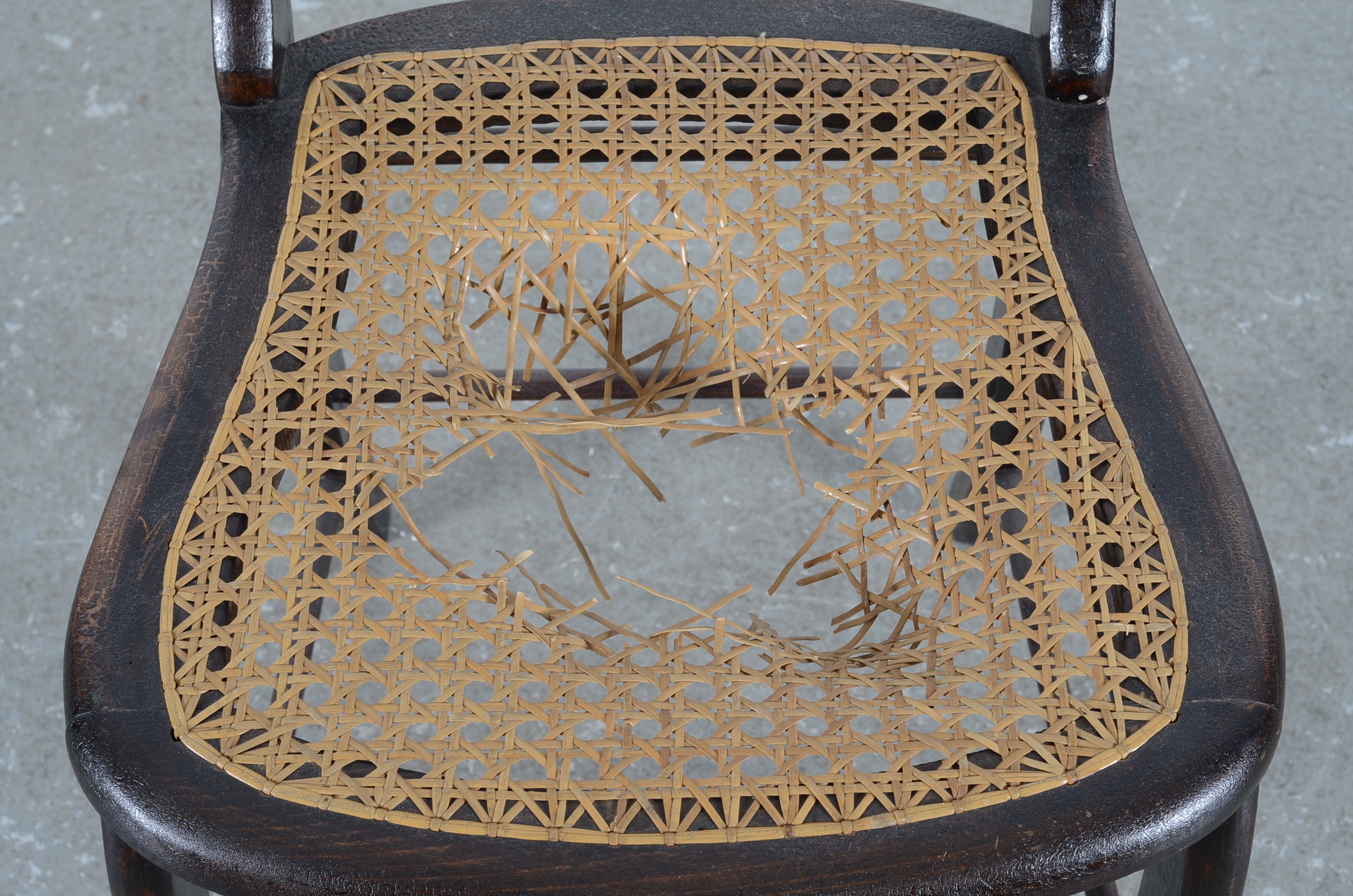 Victorian Spindleback Walnut Dark Stained Chair