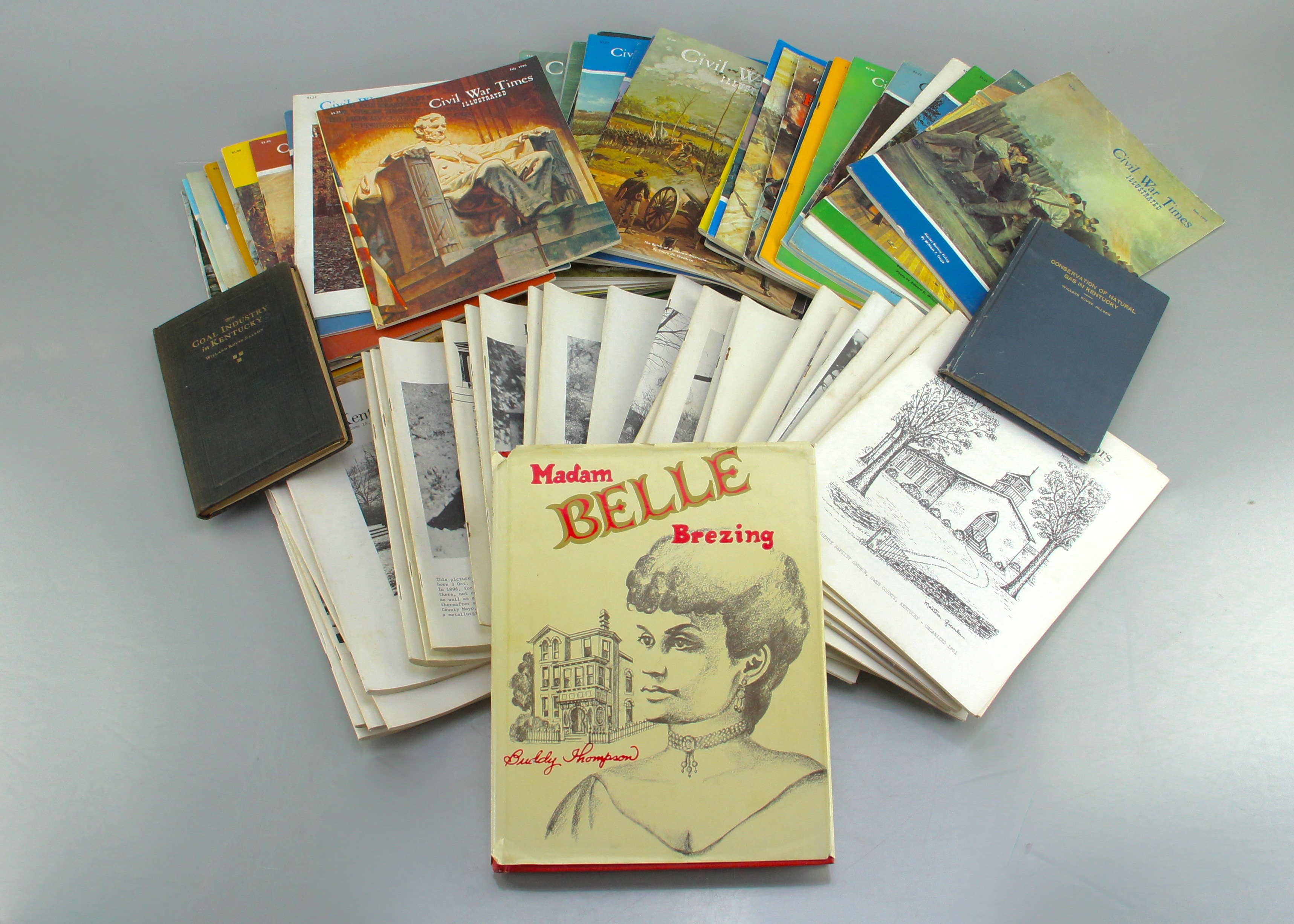 Vintage Kentucky History And Civil War Magazines And Books