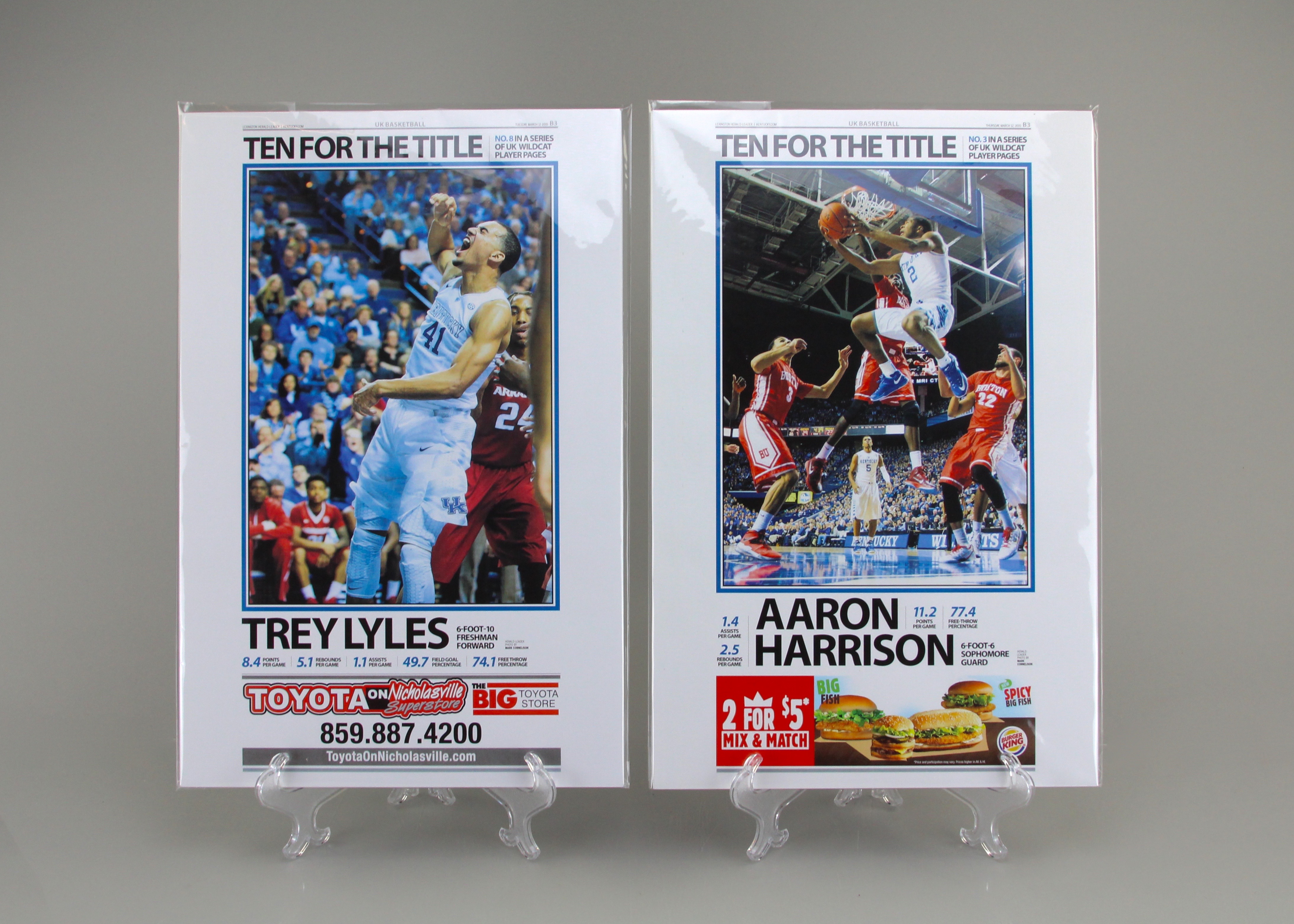 Set Of UK Wildcats Offset Lithographs