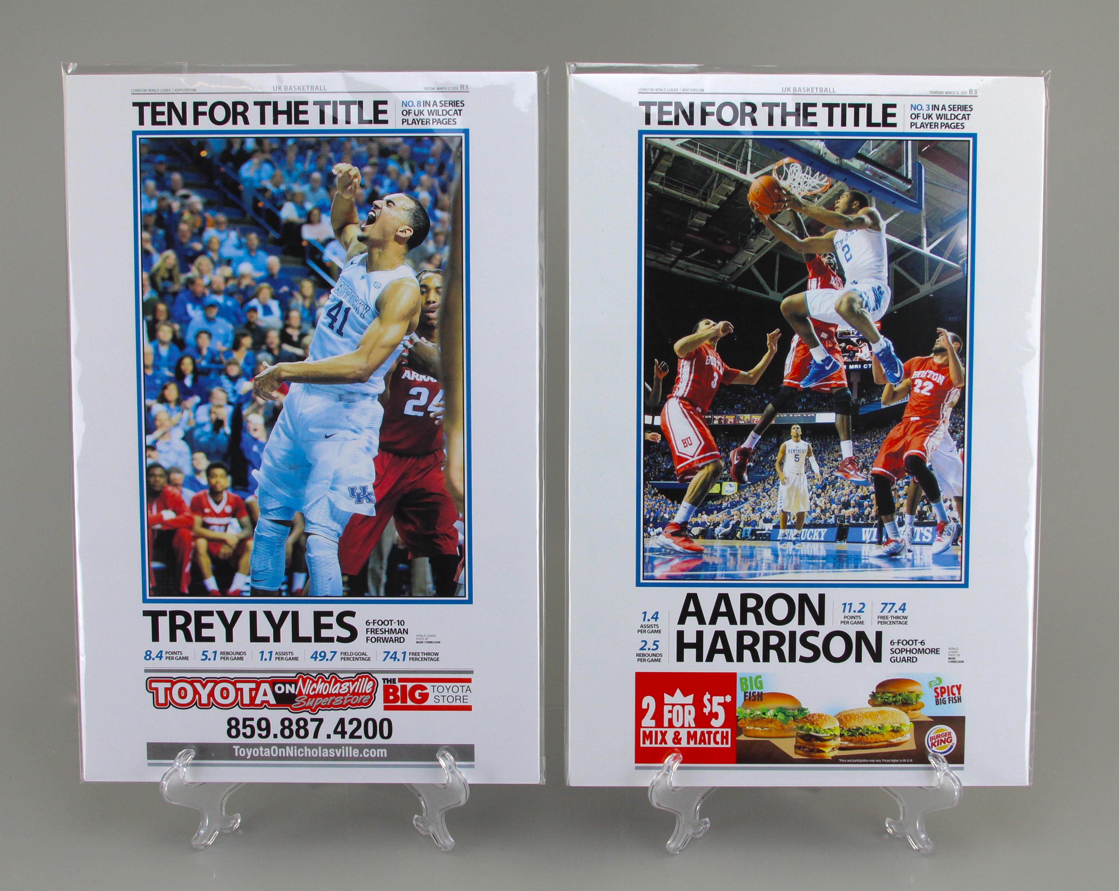 Set Of UK Wildcats Offset Lithographs