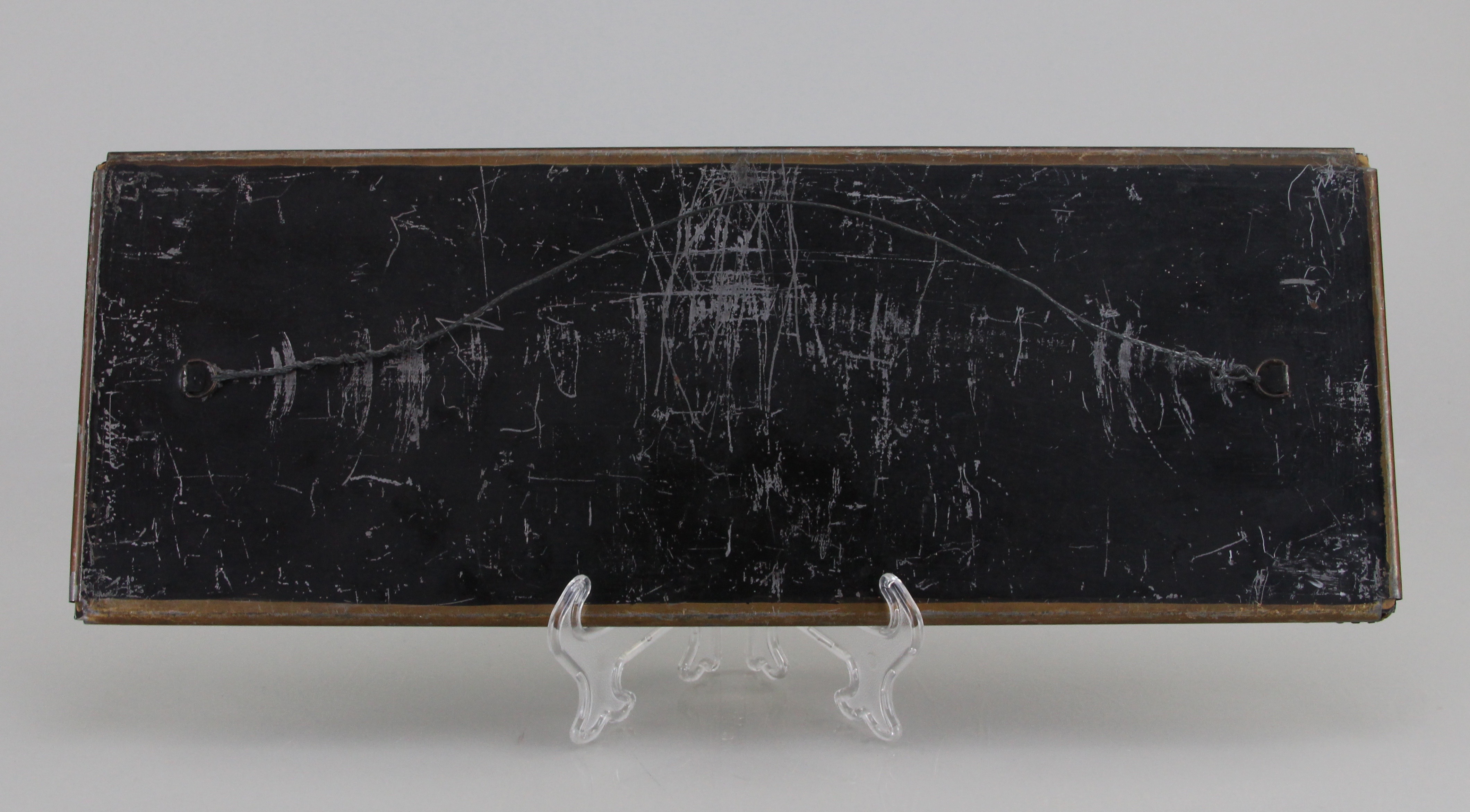 Vintage Offset Lithograph In Rolled Metal Frame