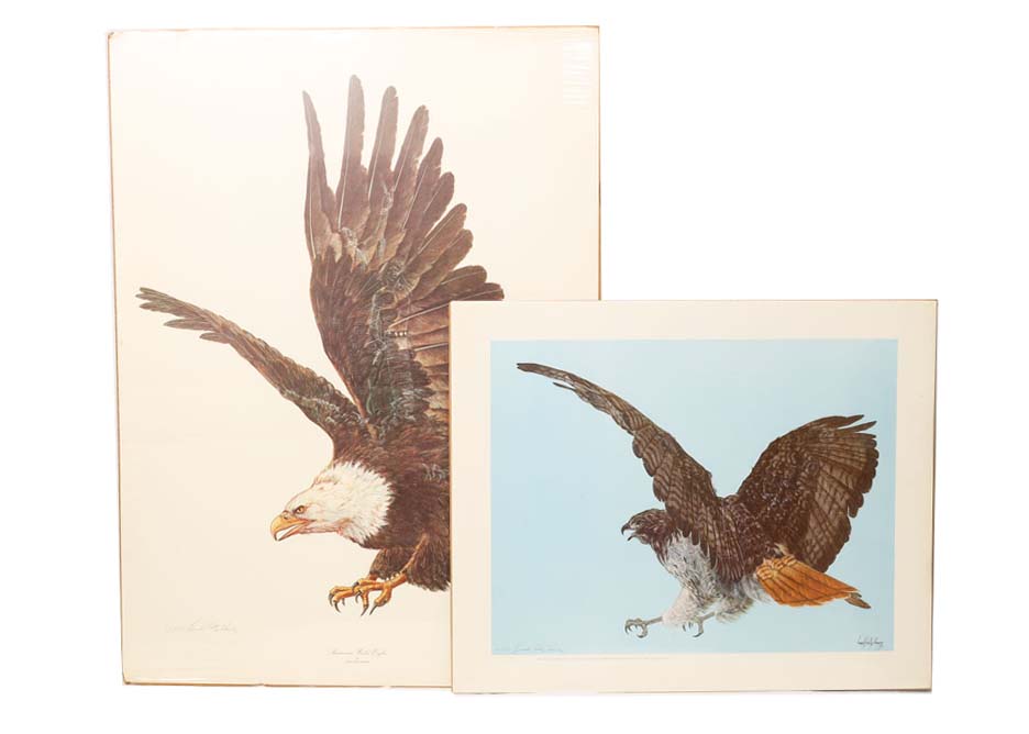 Signed and Numbered Enoch Kelly Haney Eagle and Hawk Prints