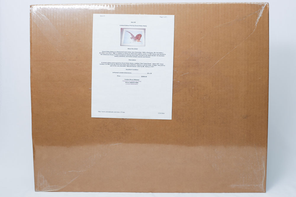 Signed and Numbered Enoch Kelly Haney Eagle and Hawk Prints