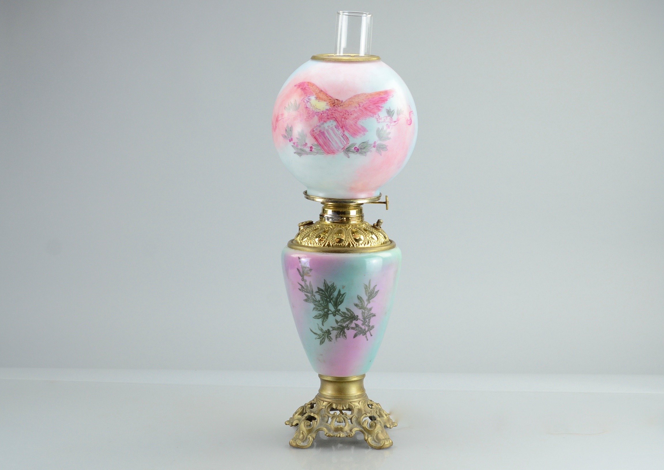 Trio of Vintage Reproduction Gone with the Wind Style Lamp