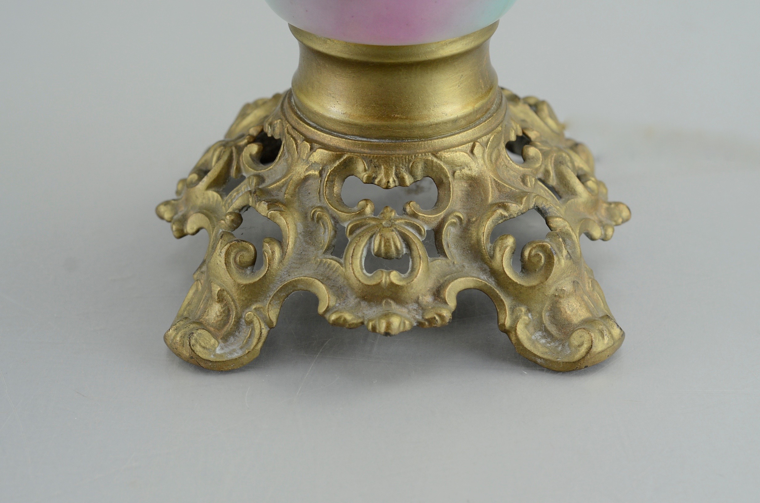 Trio of Vintage Reproduction Gone with the Wind Style Lamp