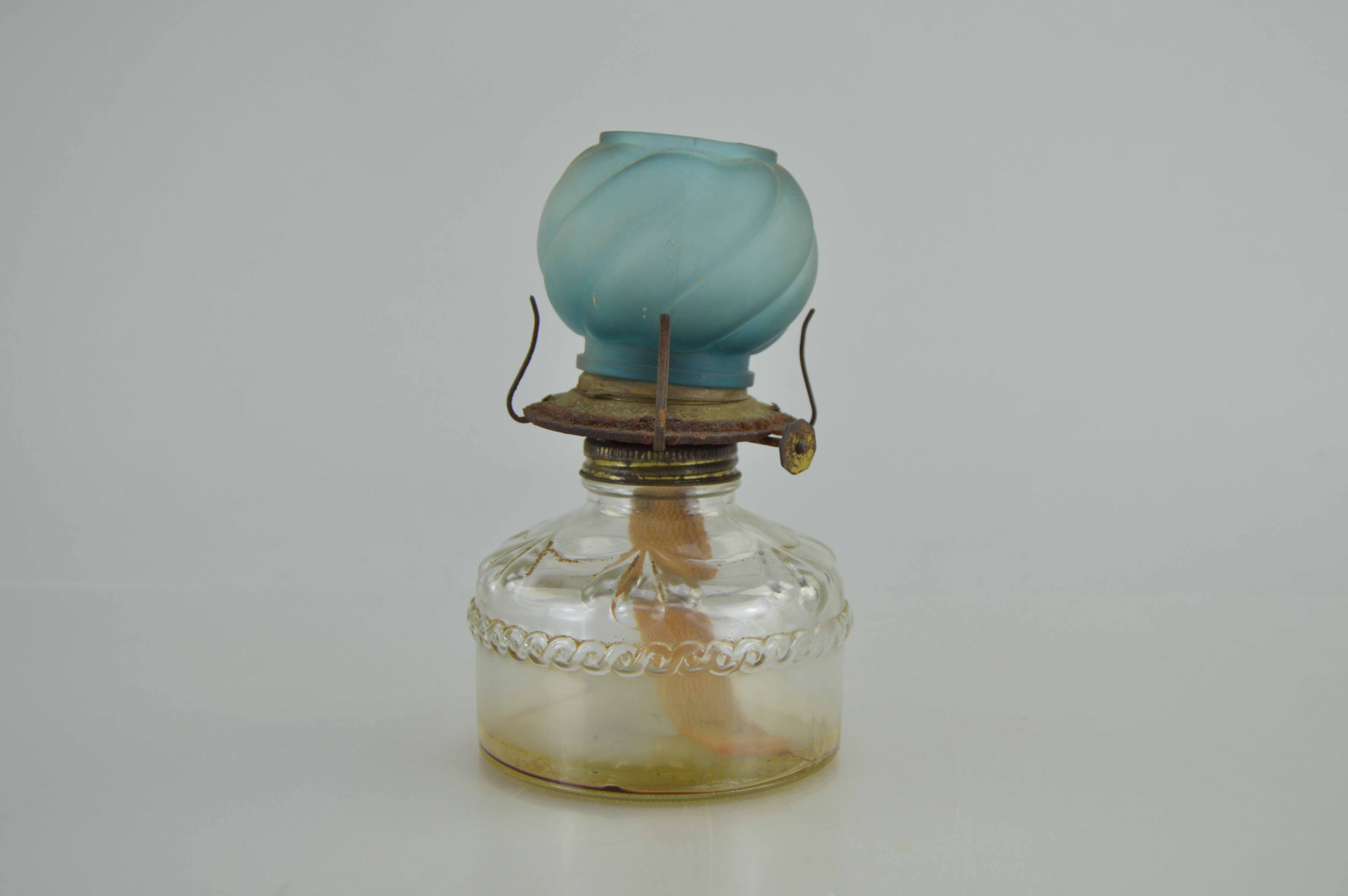 Set of Small Glass Oil Lamp Bases