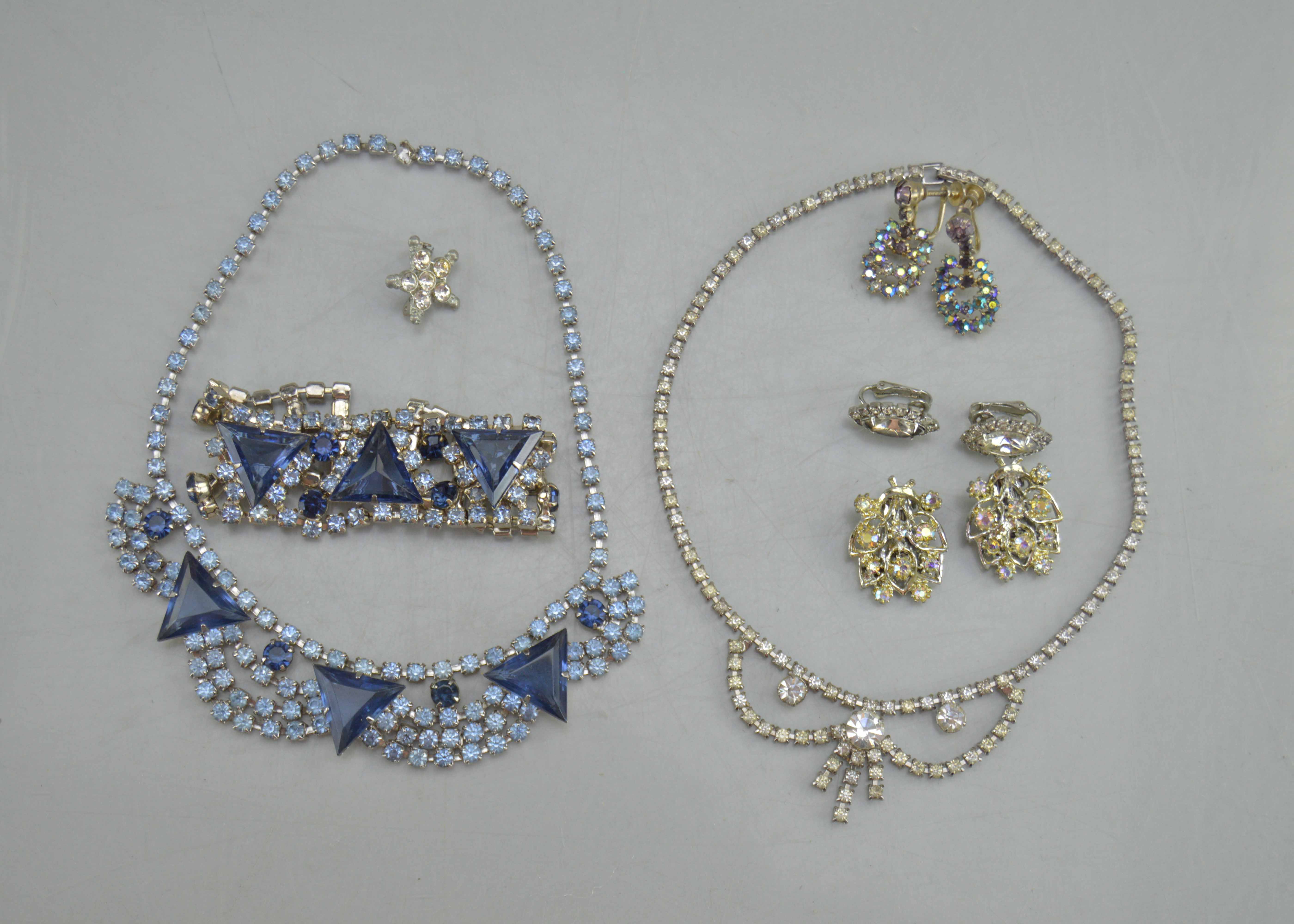 A Collection of Rhinestone Jewlery