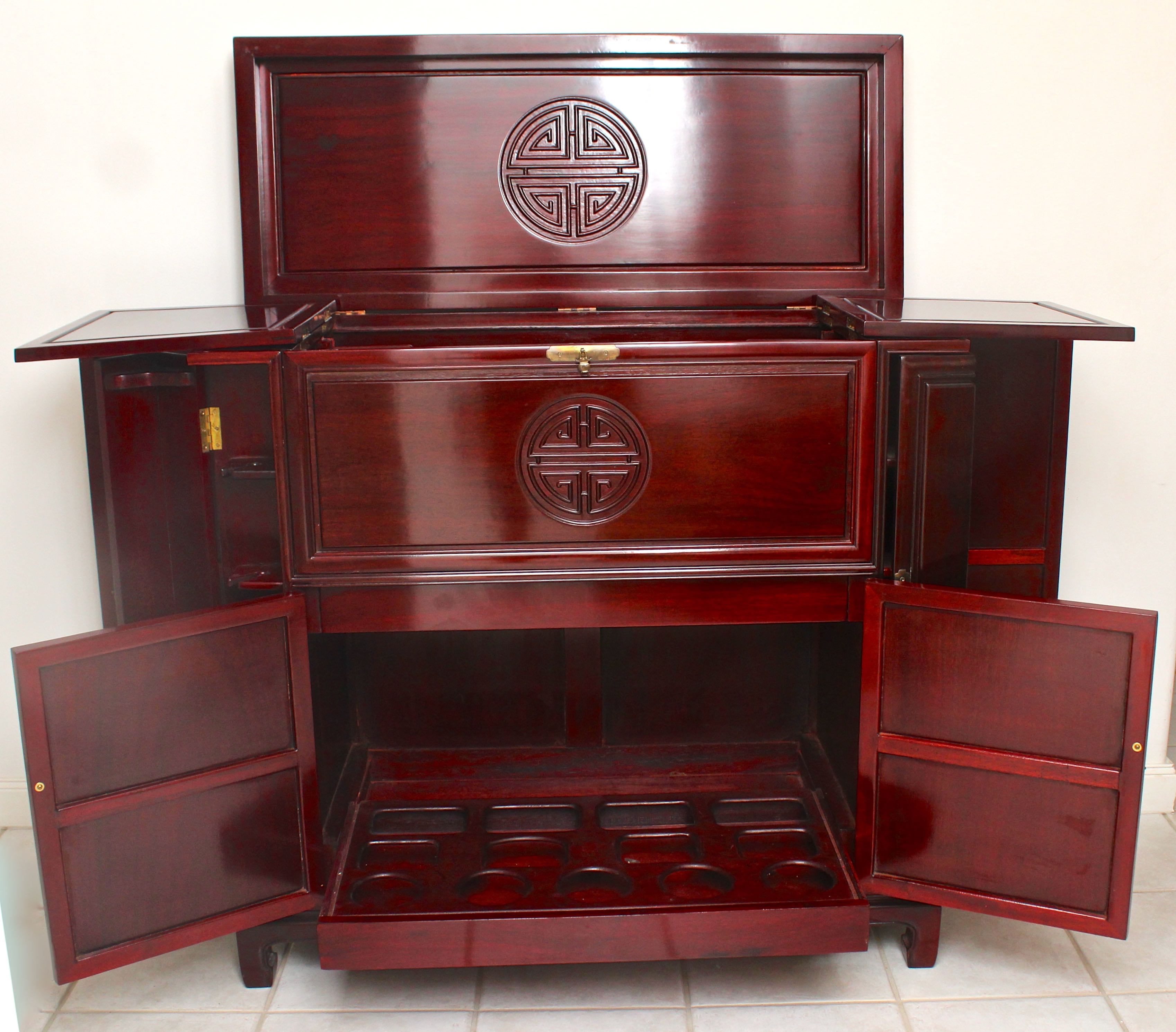 Asian Rosewood Bar Cabinet