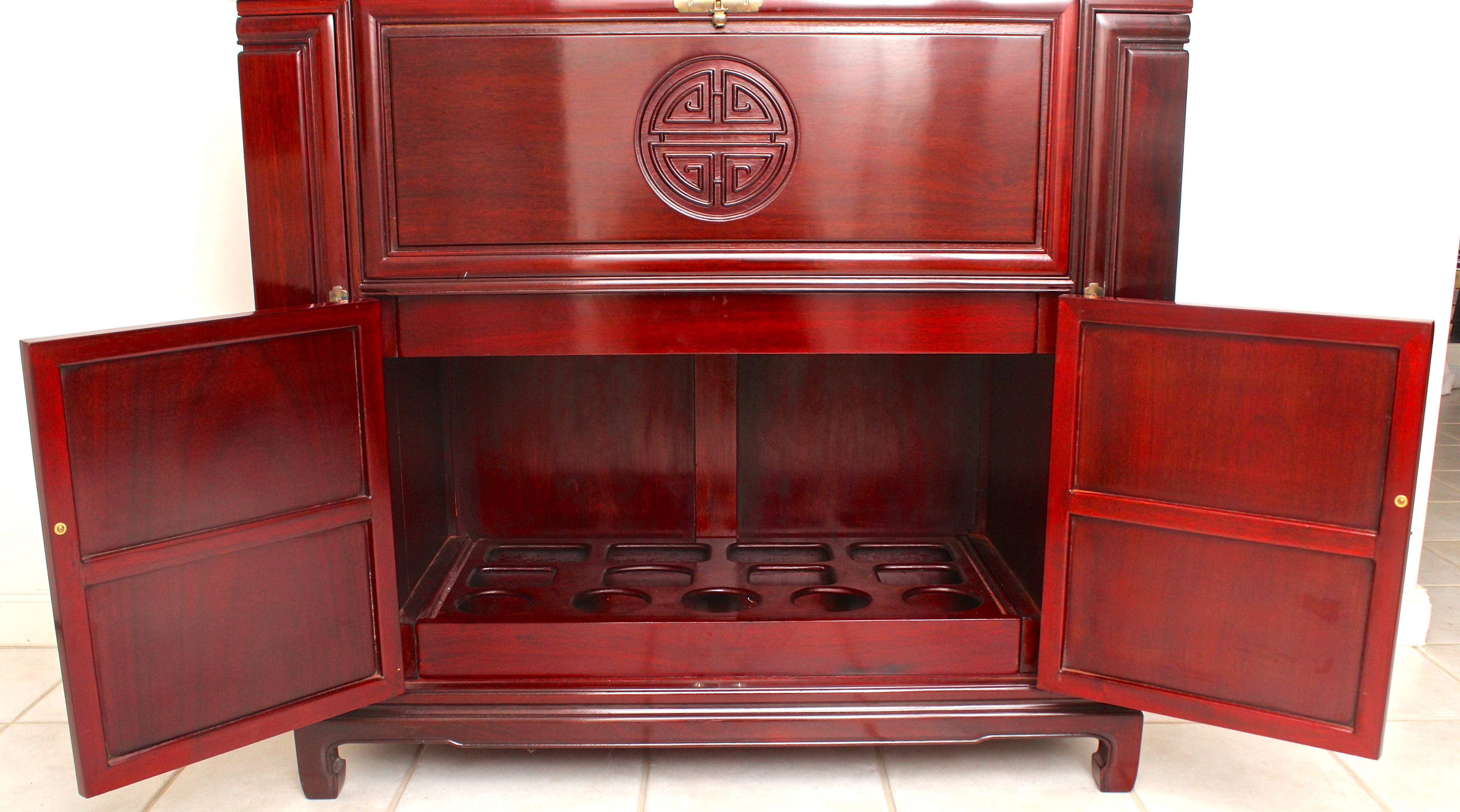 Asian Rosewood Bar Cabinet