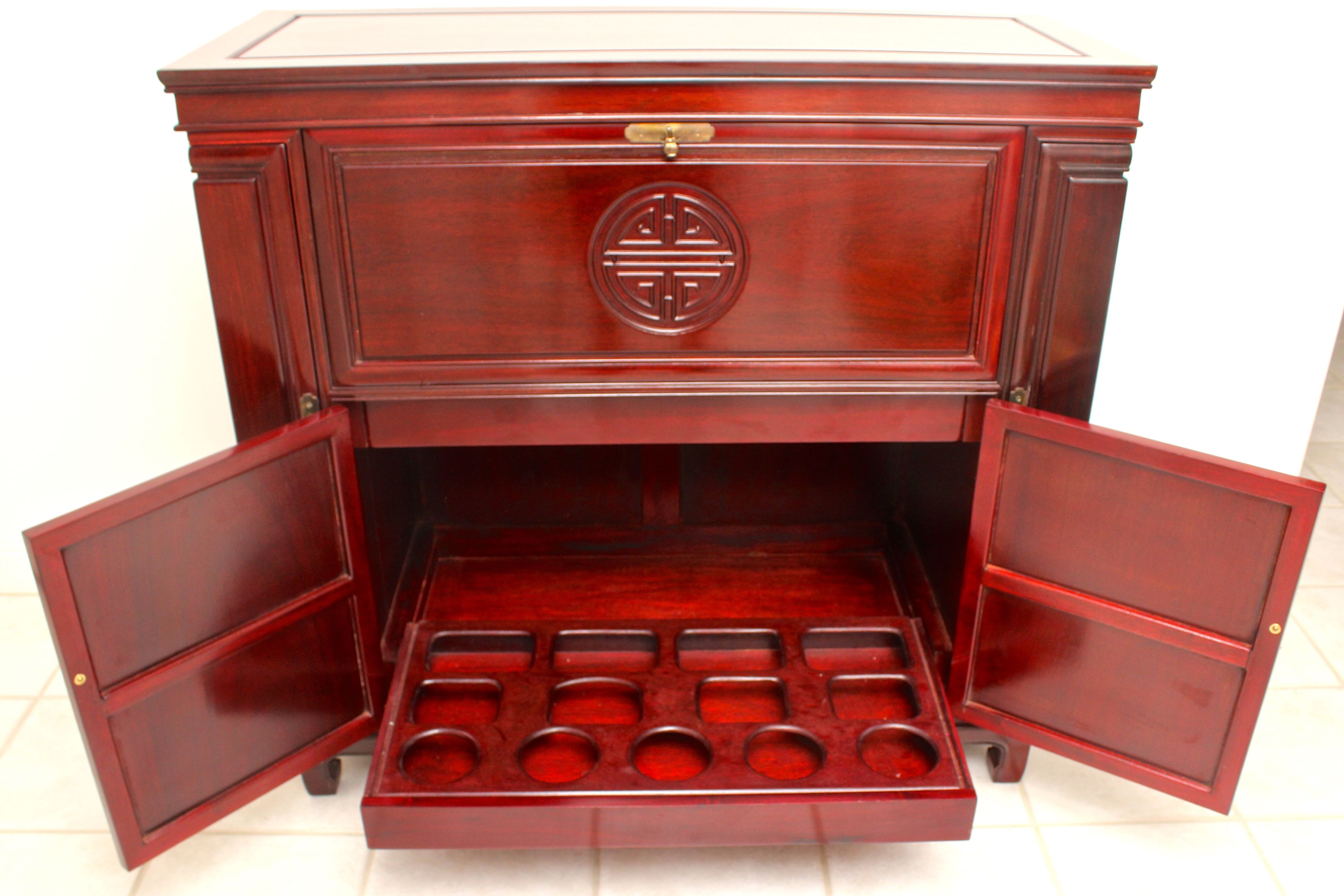 Asian Rosewood Bar Cabinet