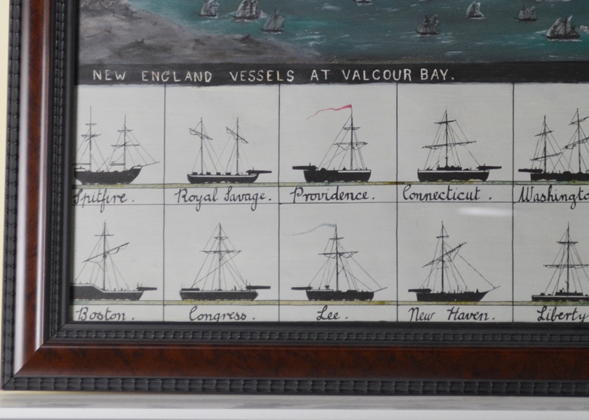Watercolor/Ink Painting Of Battle Of Valcour Bay Vessels
