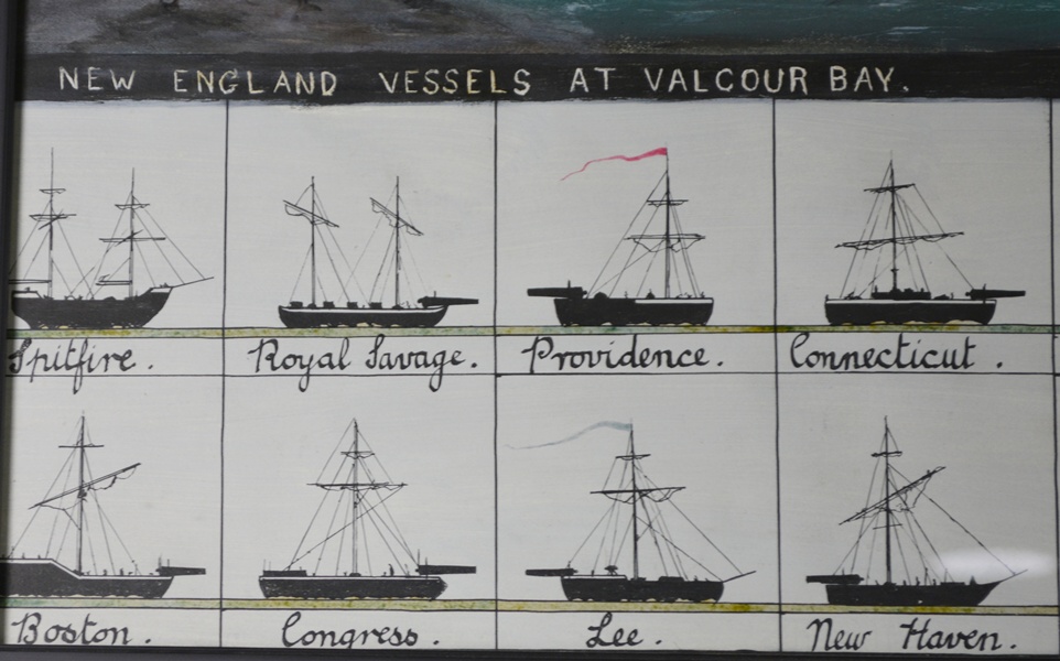 Watercolor/Ink Painting Of Battle Of Valcour Bay Vessels