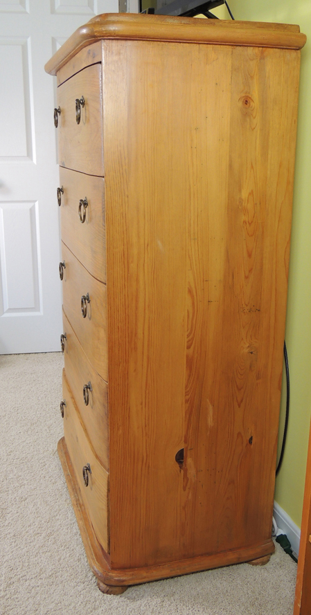 Rustic Arhaus Pine Five Drawer Chest Of Drawers