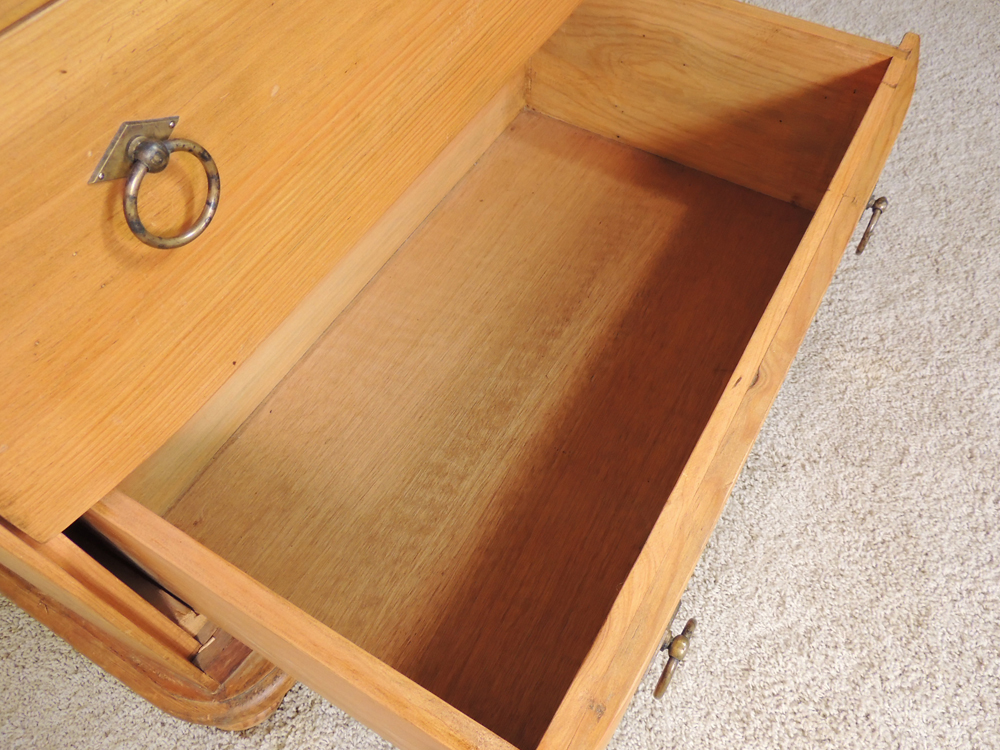 Rustic Arhaus Pine Five Drawer Chest Of Drawers