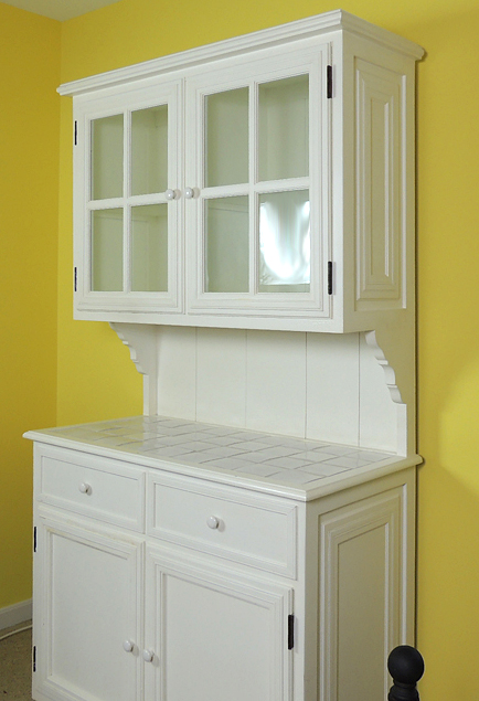 White Wood Display and Storage Cupboard