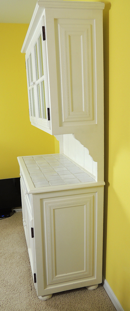 White Wood Display and Storage Cupboard
