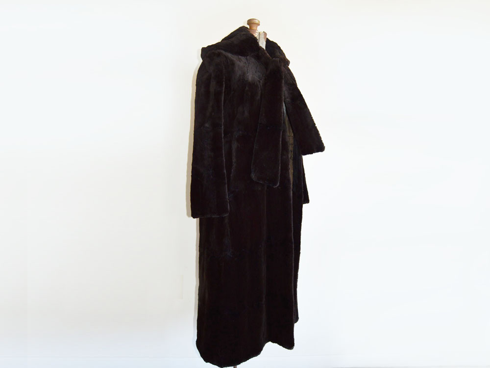 1910-20's Black Seal Hooded Coat