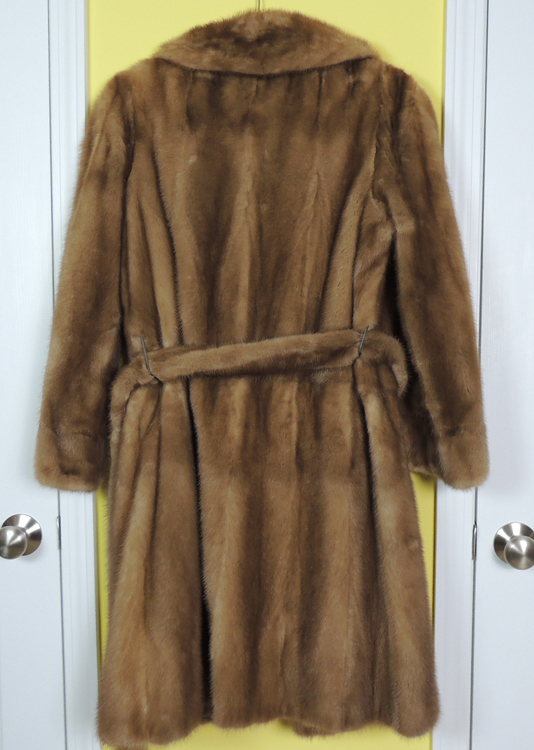 Vintage Full Length Belted Mink Coat