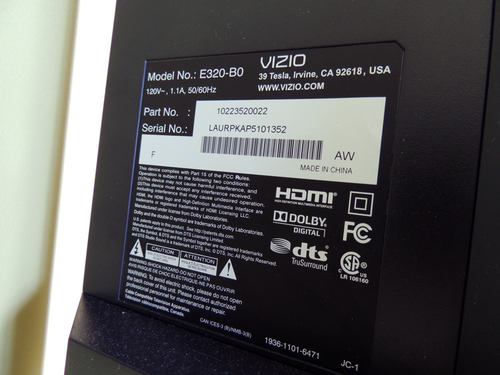 Vizio 32" Flat Screen TV with Remote