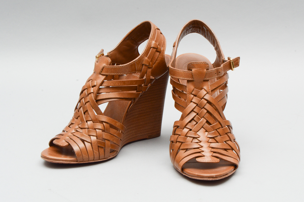 Pair of Tori Burch Wedge Heels
