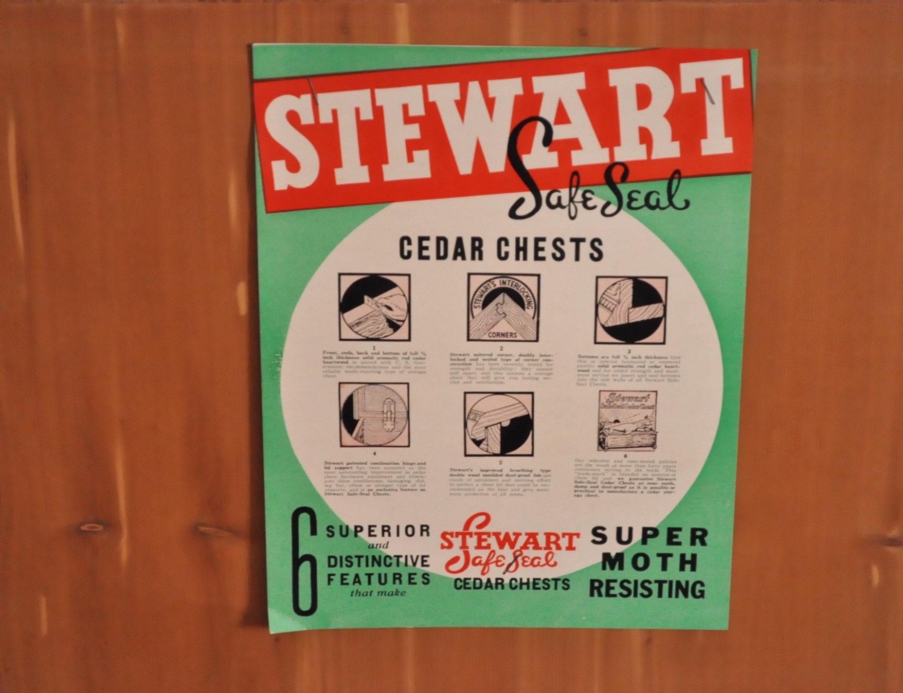 Vintage Stewart Safe Seal Cedar Chest