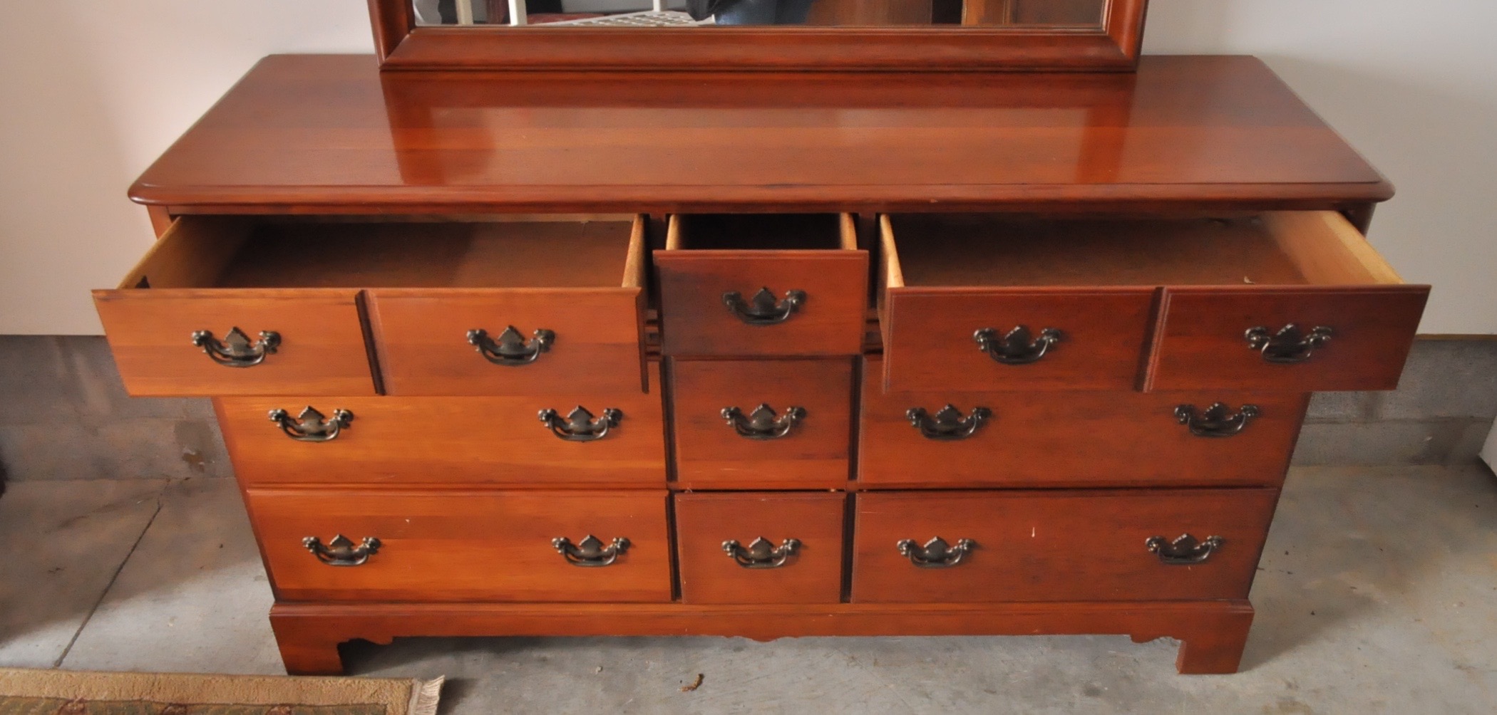 Cherry Dresser and Mirror from Crawford Furniture
